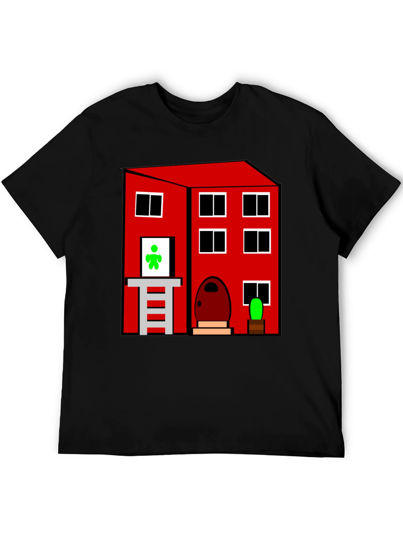 Cartoon House Graphic T-Shirt