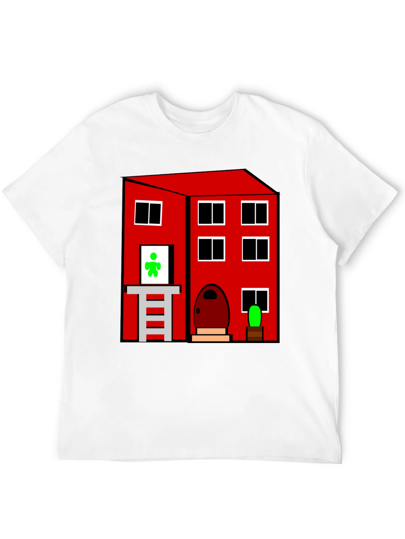 Cartoon House Graphic T-Shirt