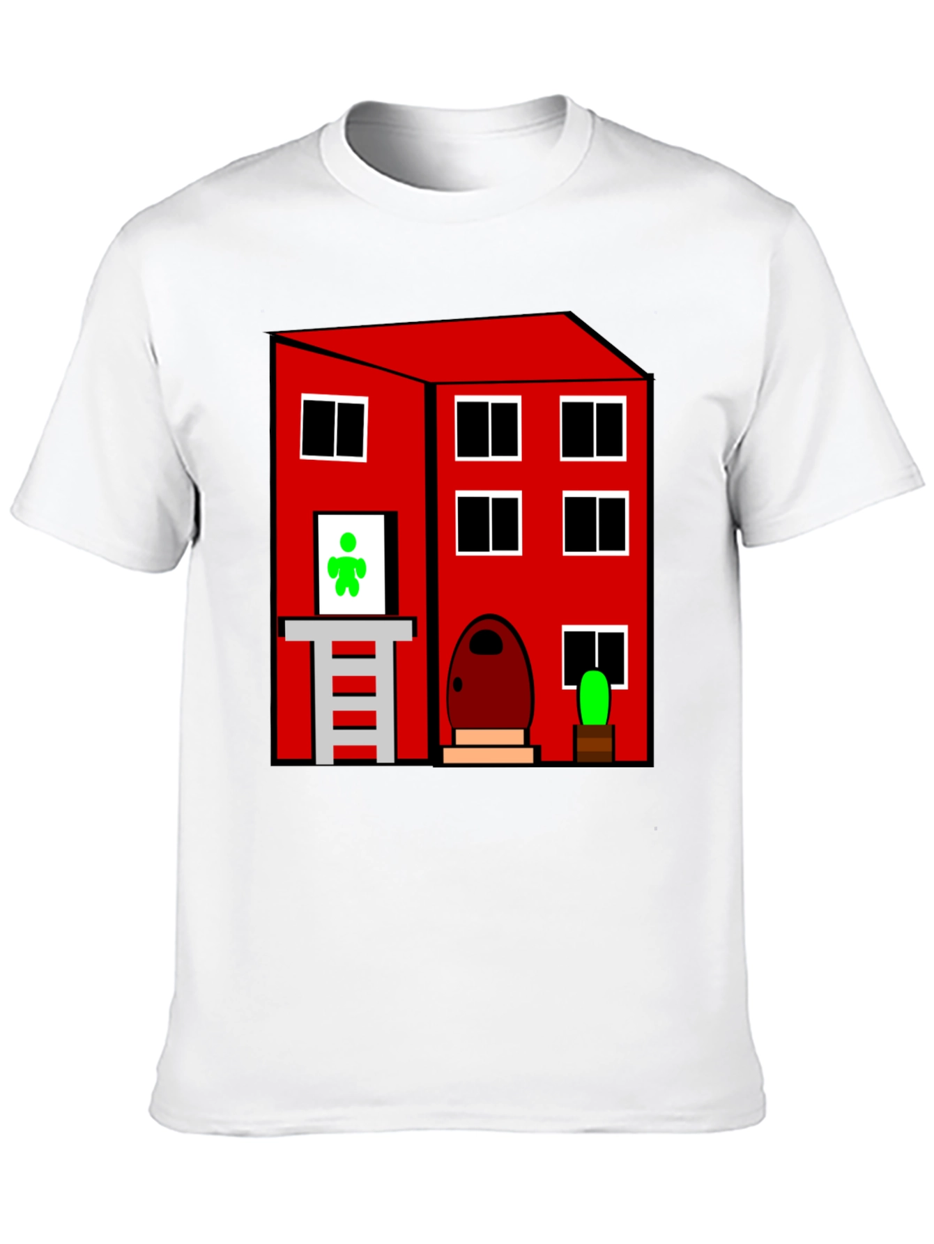 Cartoon House Graphic T-Shirt