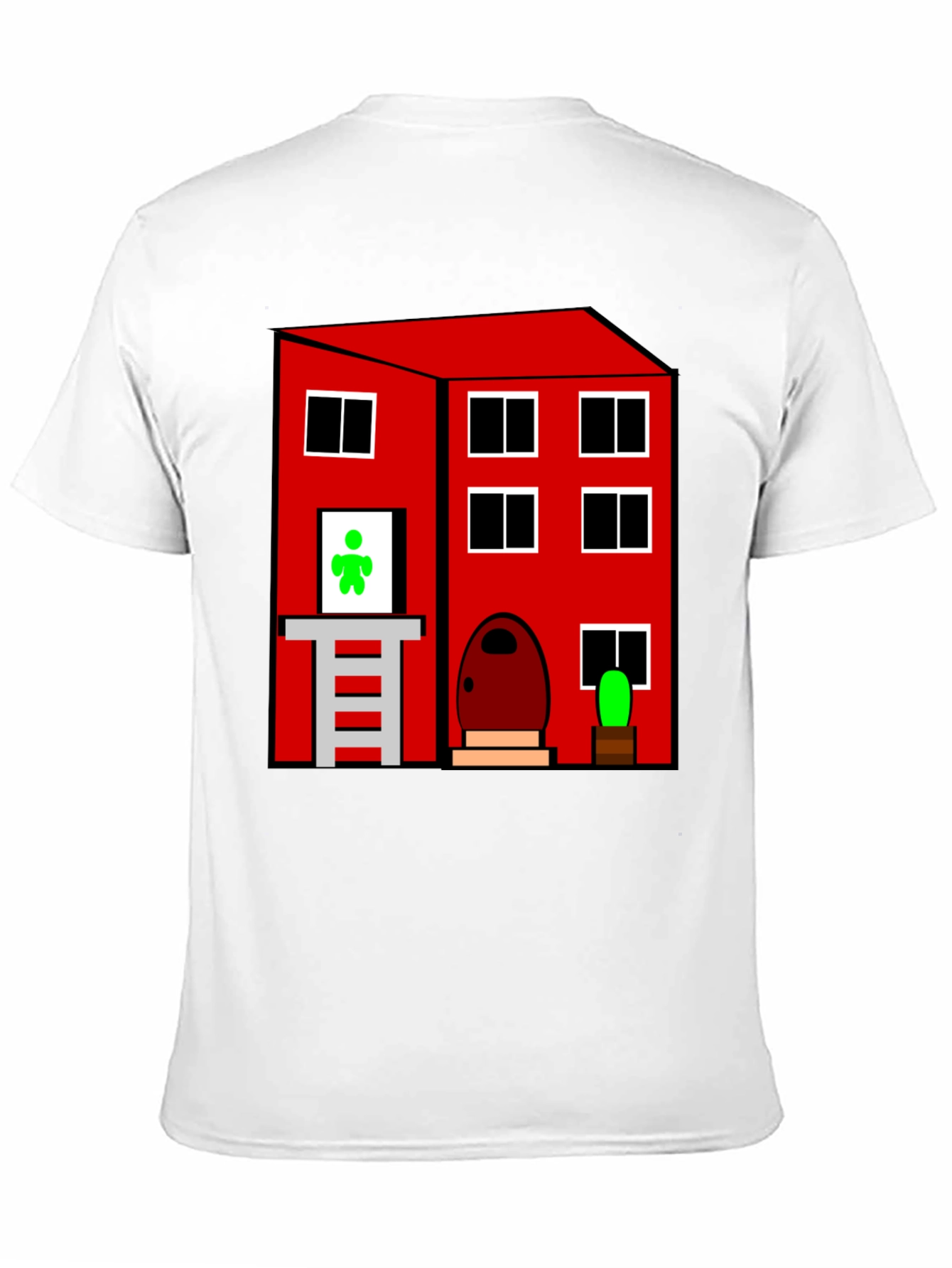 Cartoon House Graphic T-Shirt