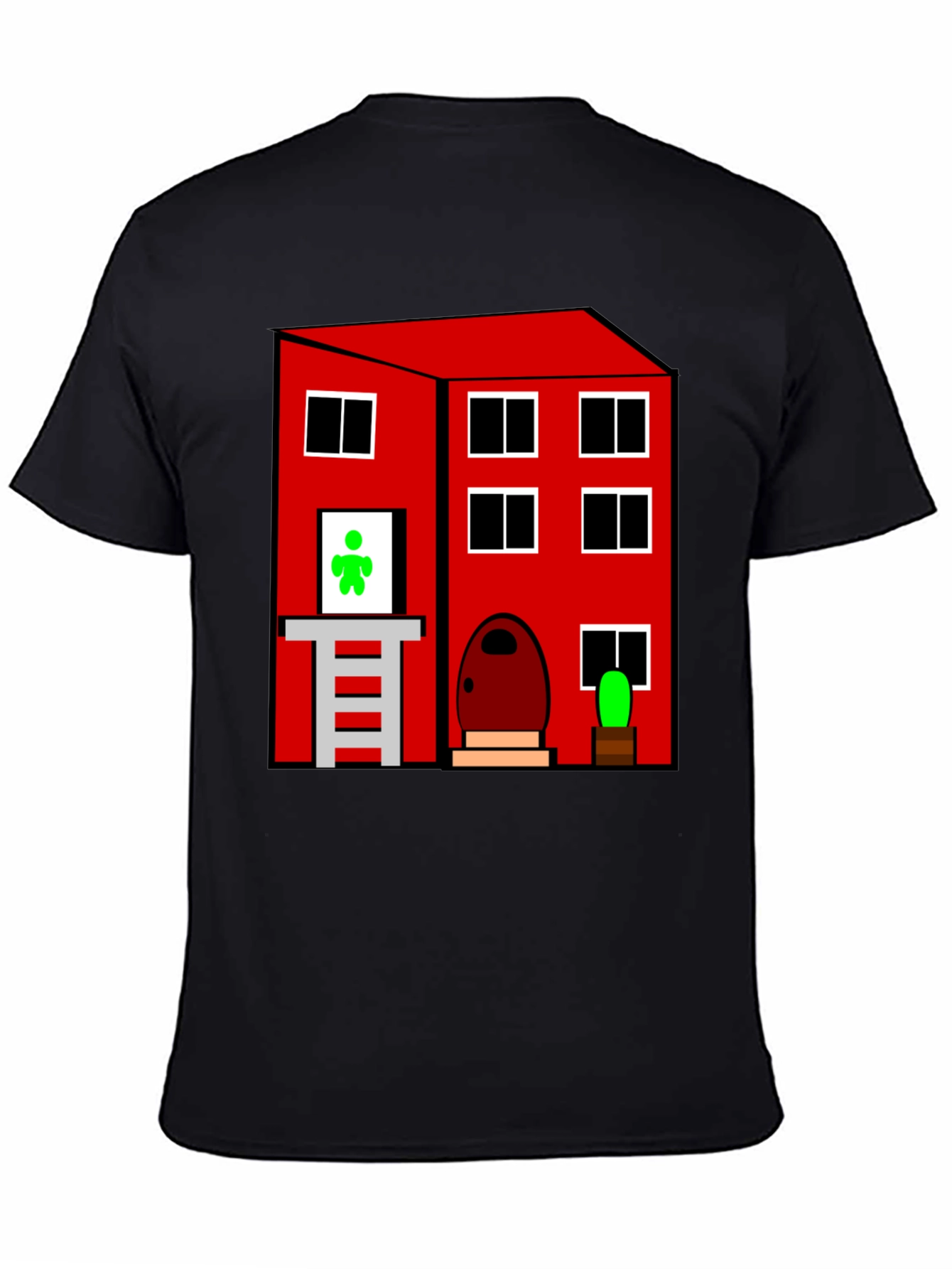 Cartoon House Graphic T-Shirt