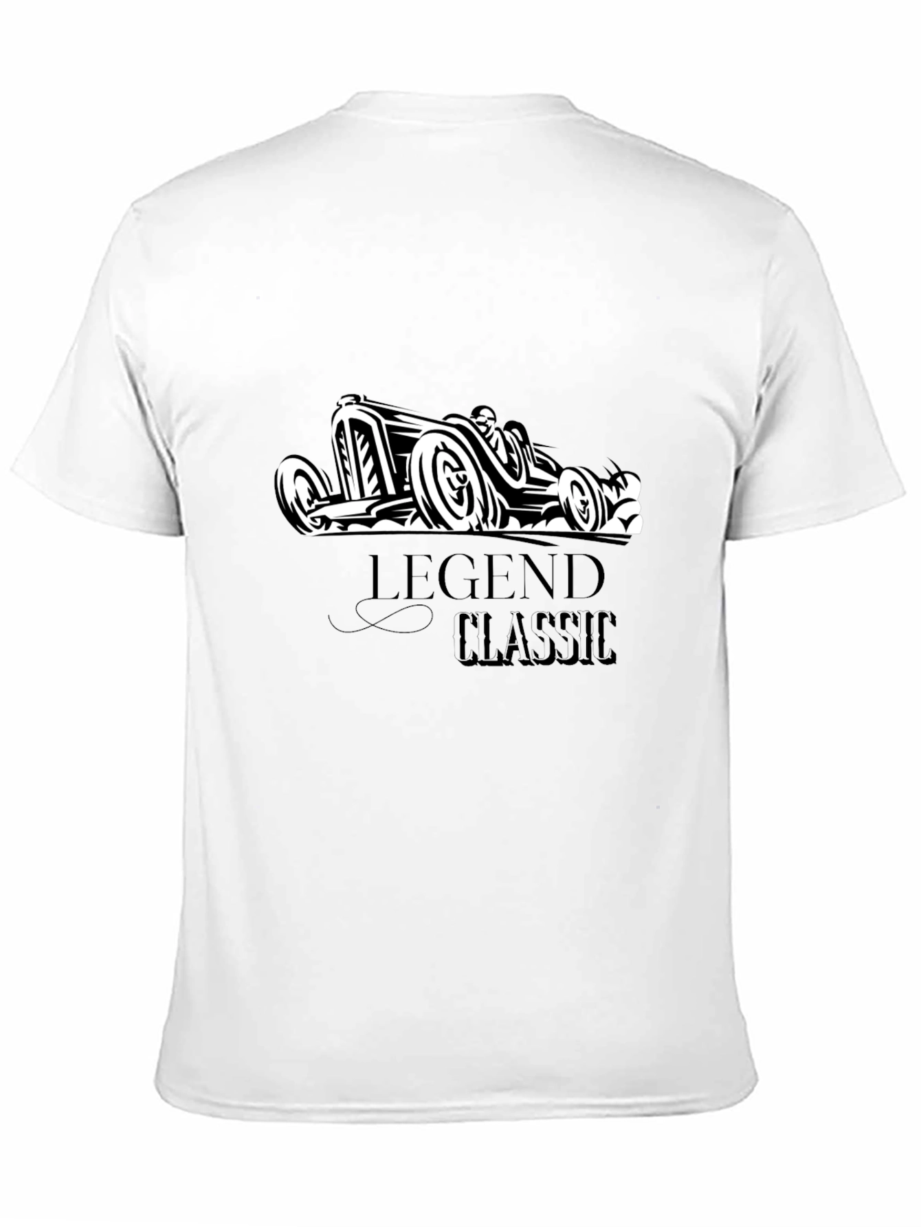 Legend Classic Car Graphic Tee - Stylish Black T-Shirt