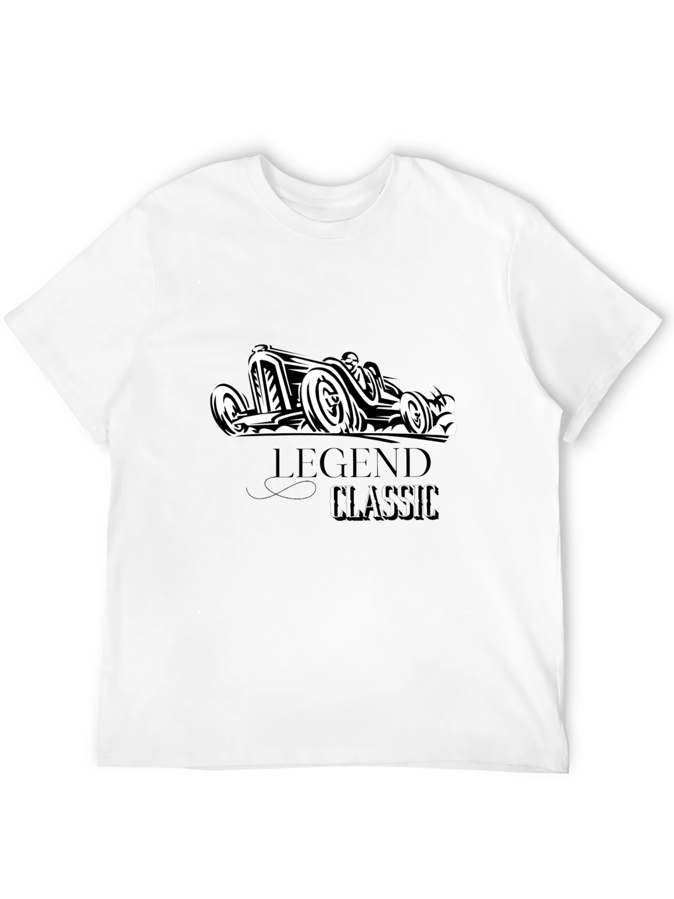 Legend Classic Car Graphic Tee - Stylish Black T-Shirt