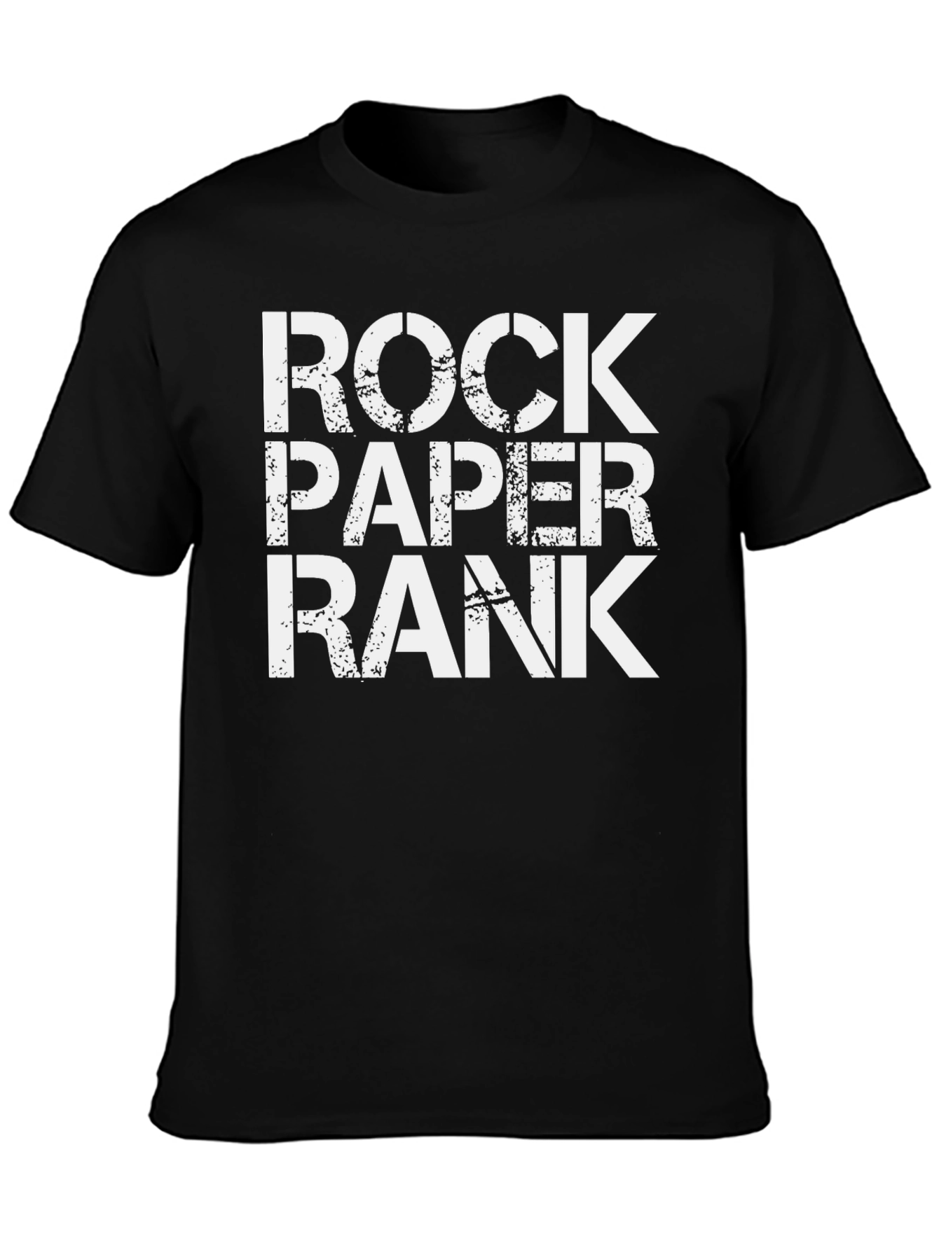 Rock Paper Rank Mens Black Graphic Tee