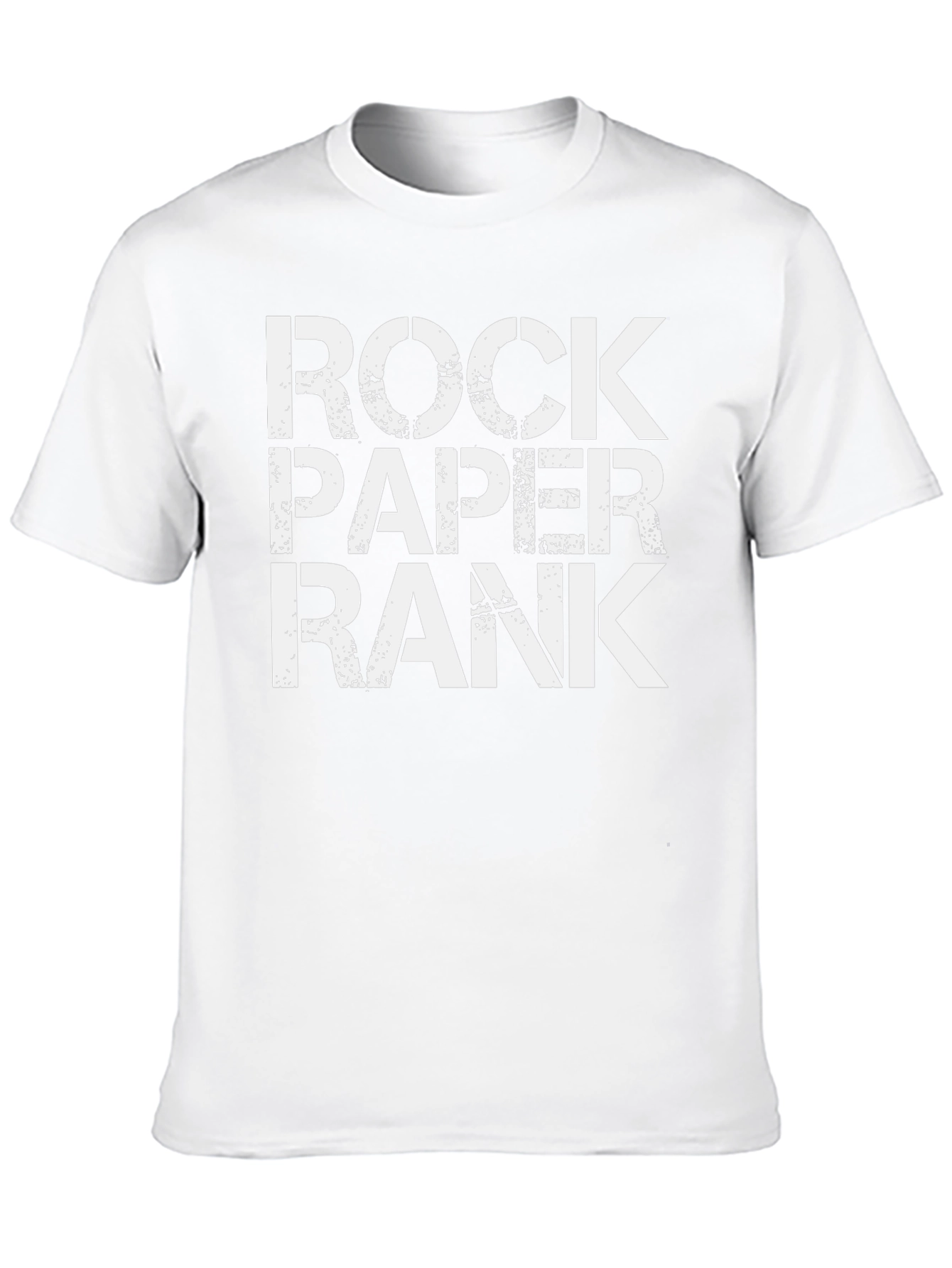 Rock Paper Rank Mens Black Graphic Tee