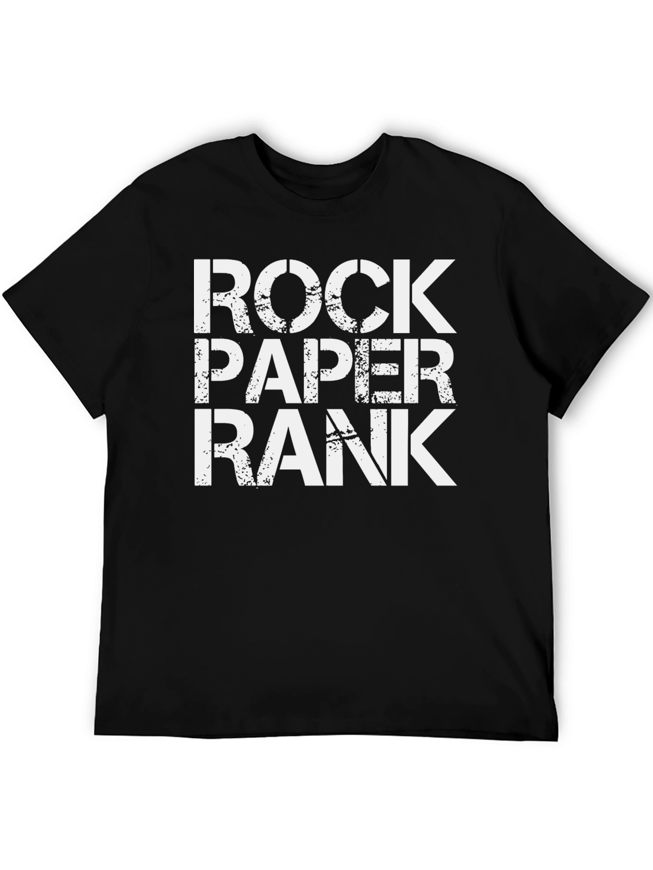 Rock Paper Rank Mens Black Graphic Tee