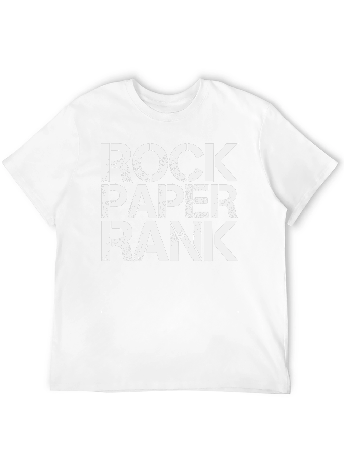 Rock Paper Rank Mens Black Graphic Tee