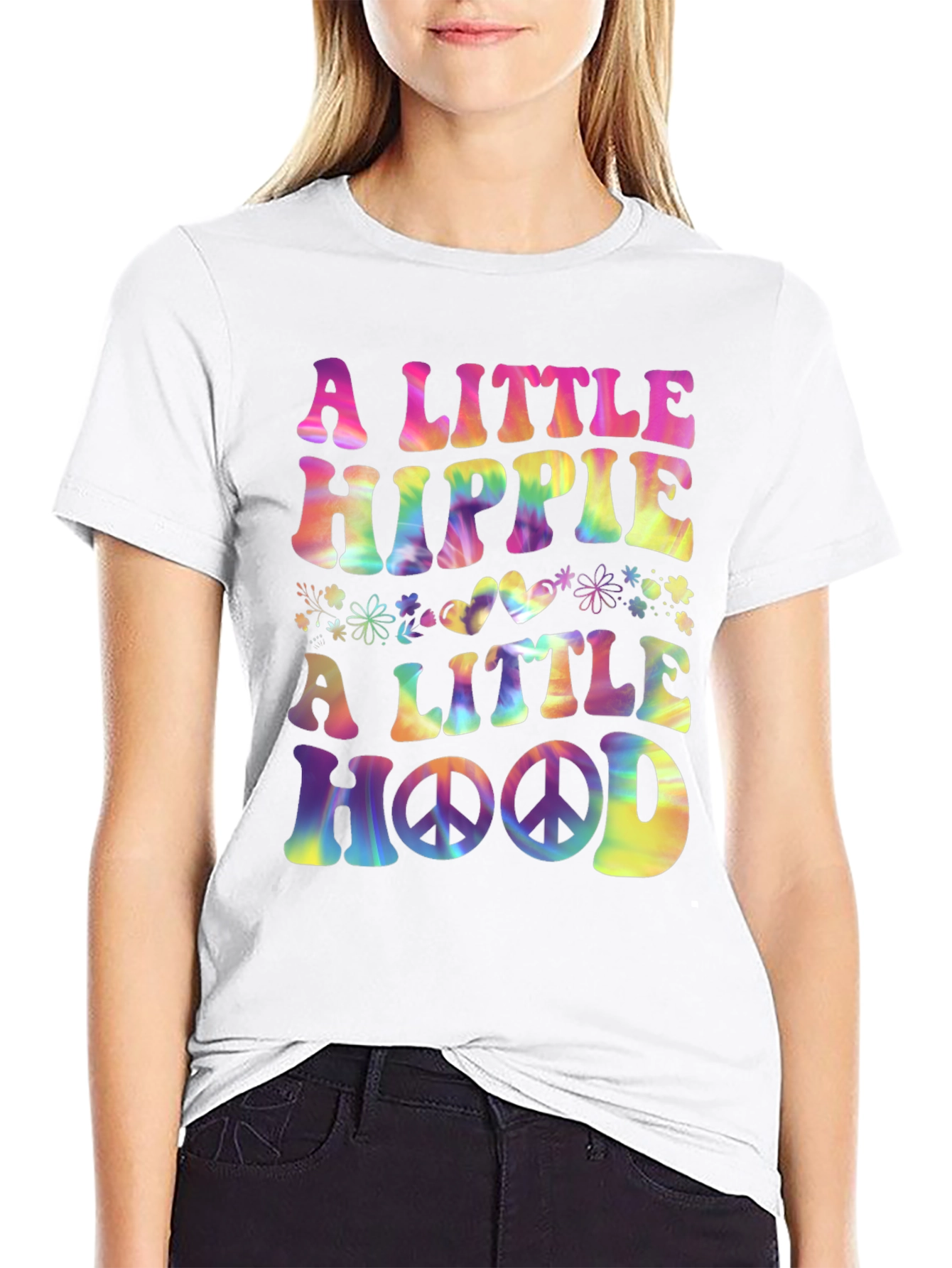 A Little Hippie A Little Hood Graphic Tee