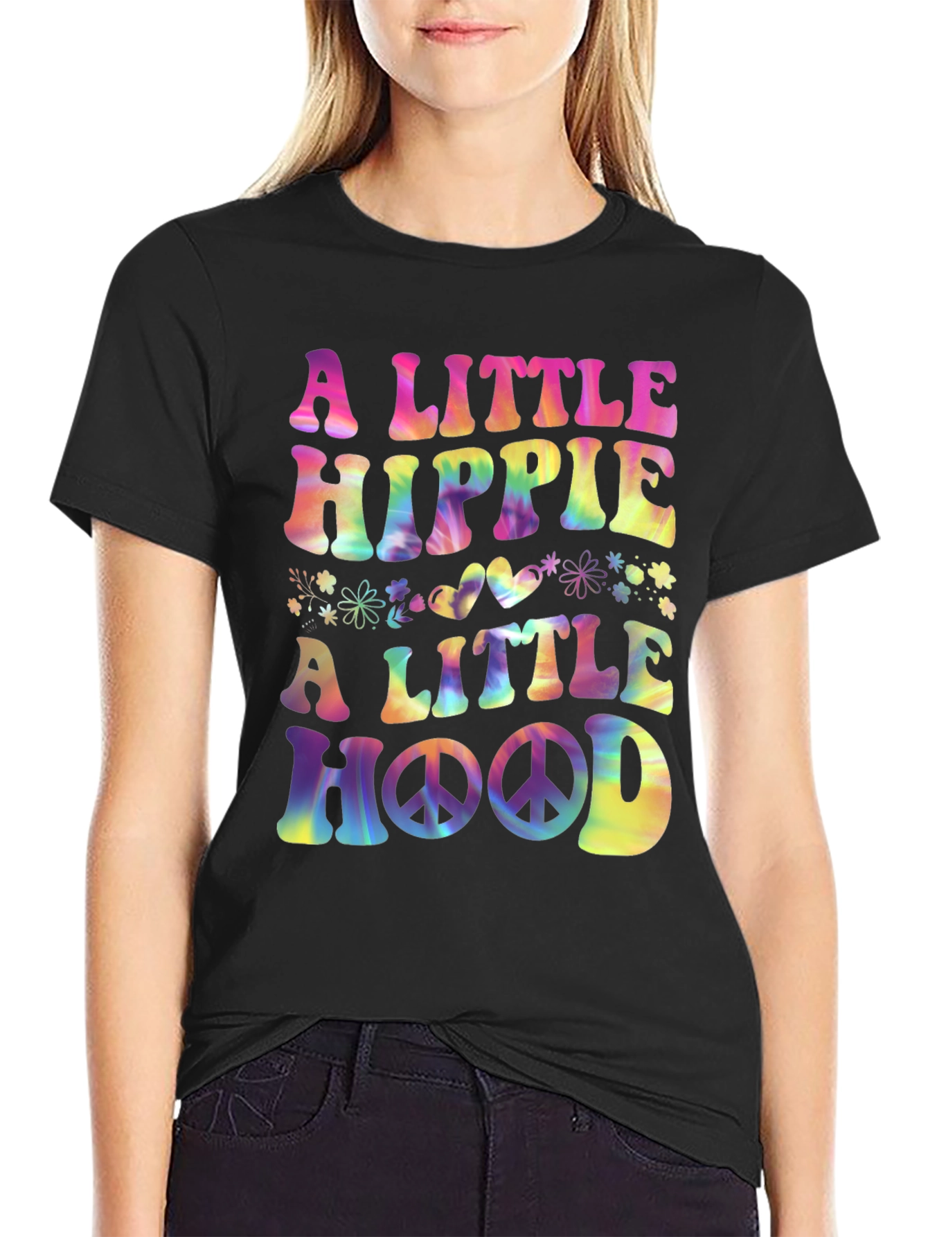 A Little Hippie A Little Hood Graphic Tee