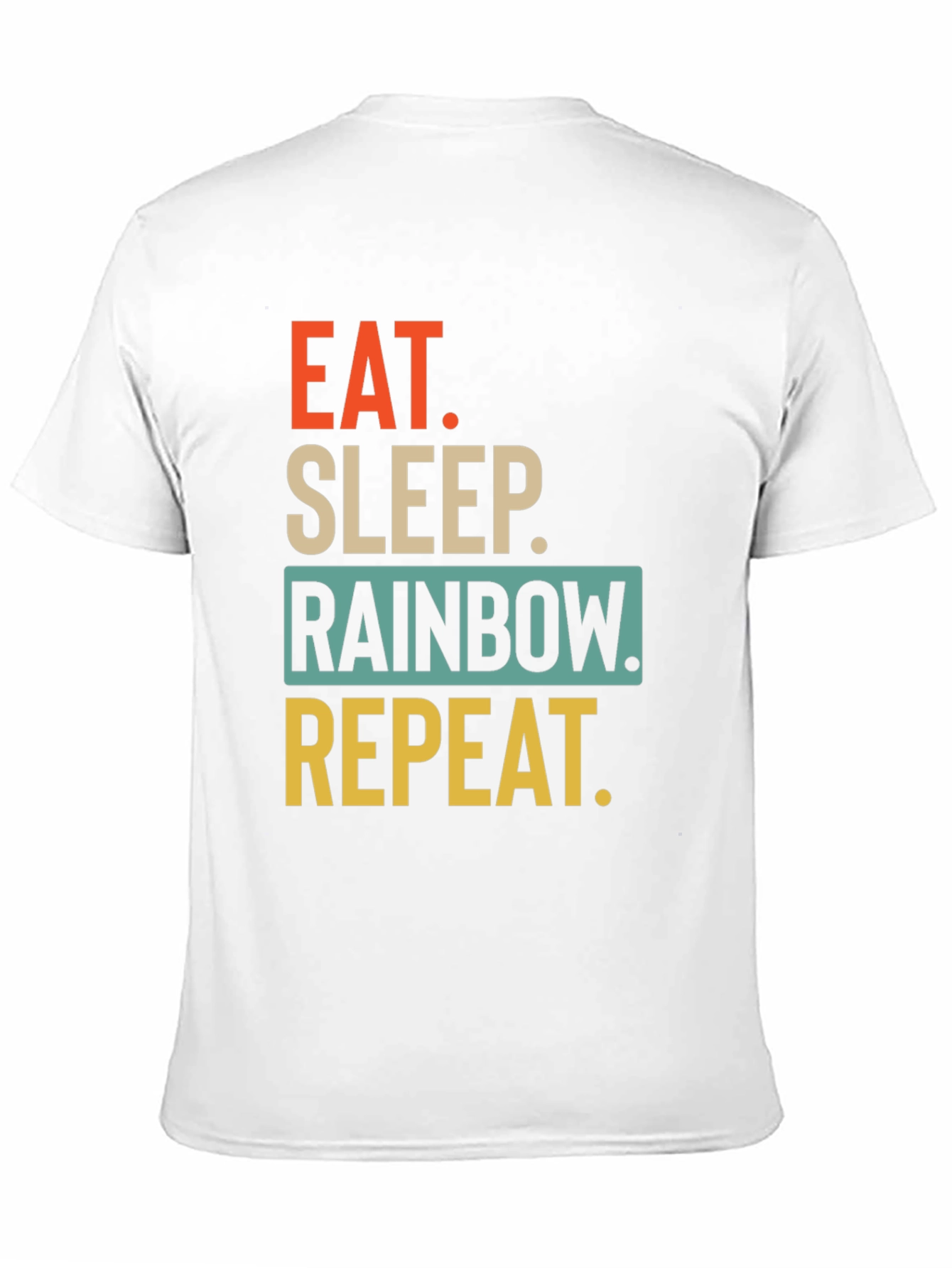 Eat Sleep Rainbow Repeat Graphic T-Shirt