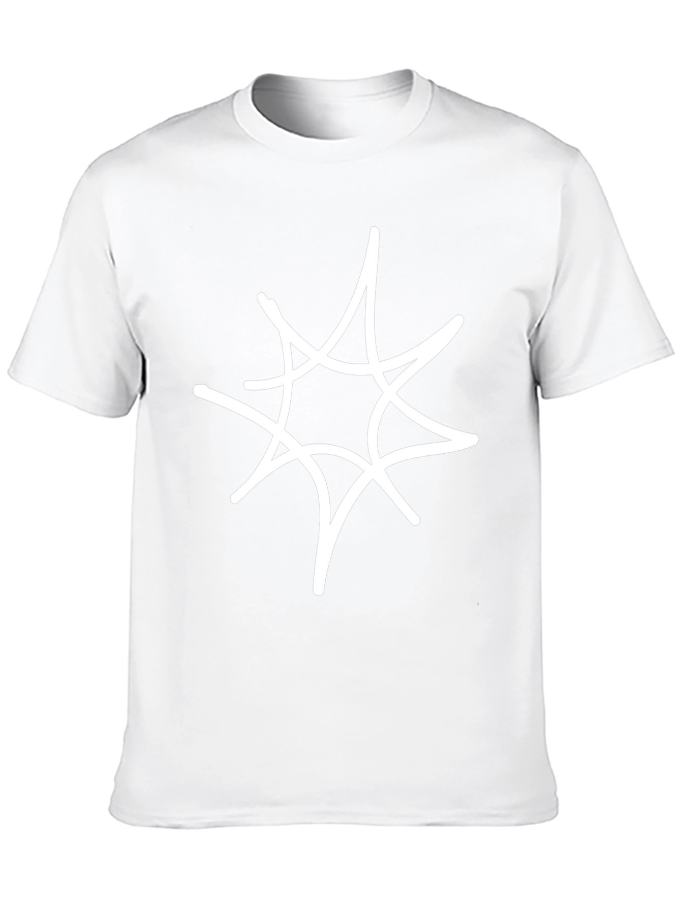 Stylish Black T-Shirt with Abstract Star Design
