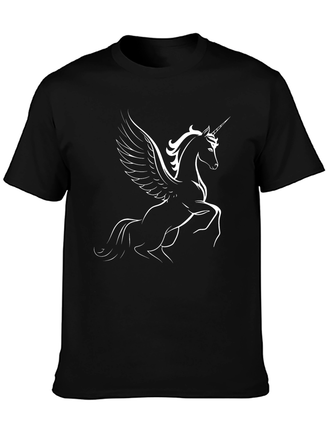 Unicorn Pegasus Graphic T-Shirt - Black