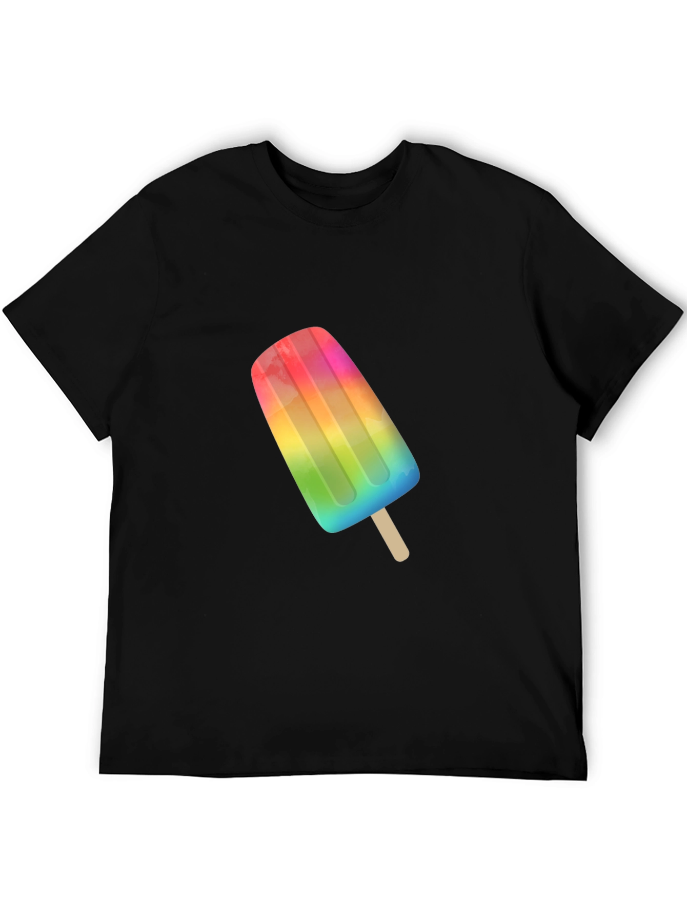 Rainbow Popsicle Graphic Tee - Summer Fun!