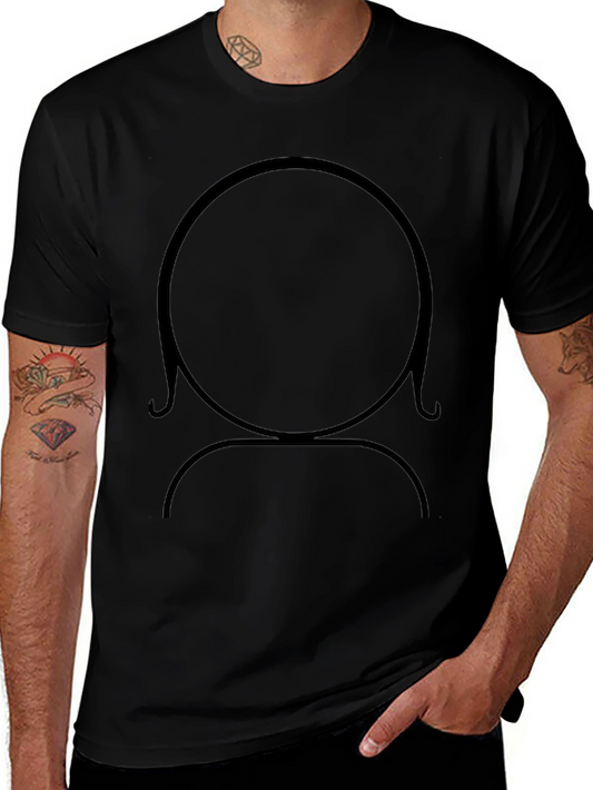 Abstract Face Black T-Shirt