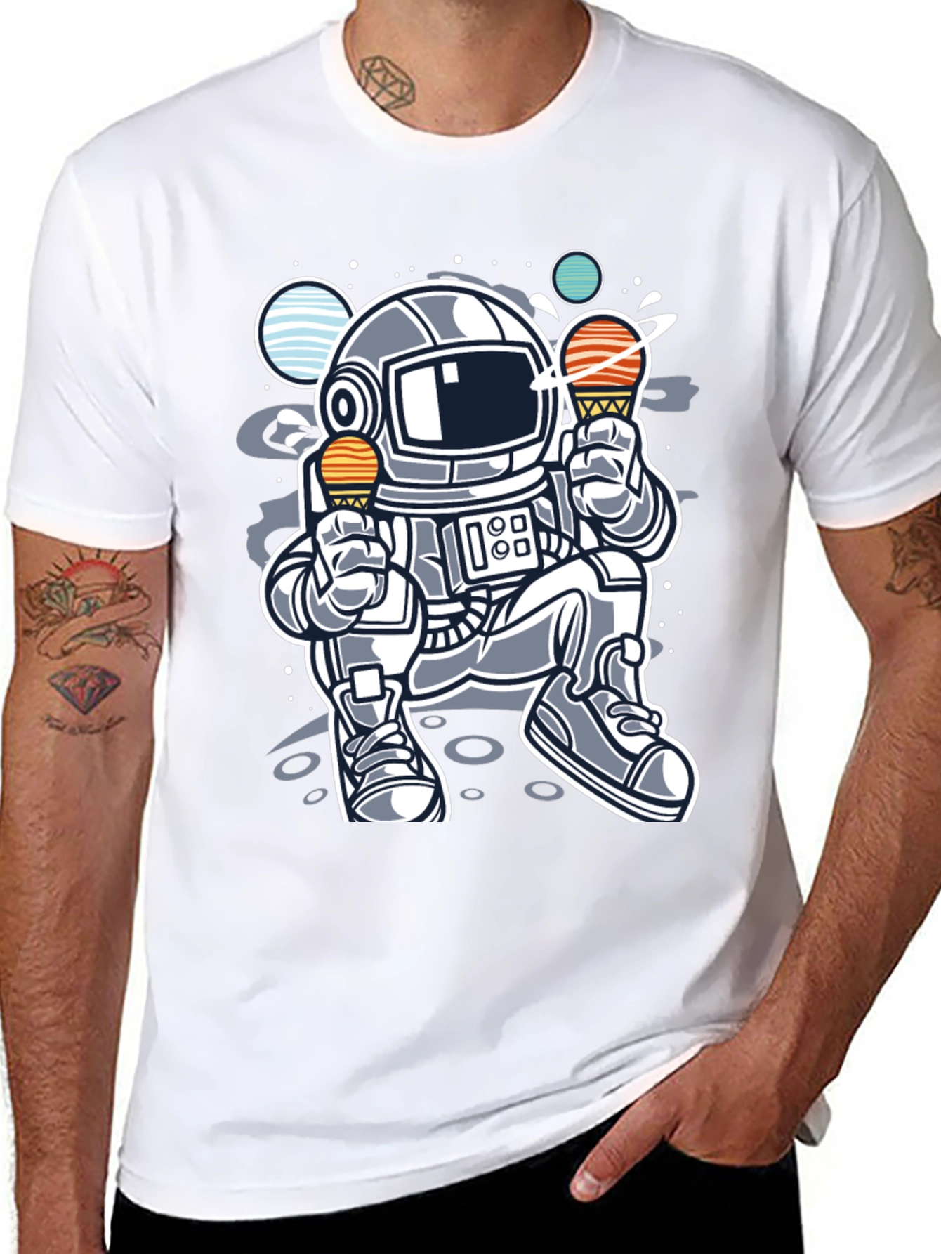Astronaut Ice Cream T-Shirt - Space Lover Tee