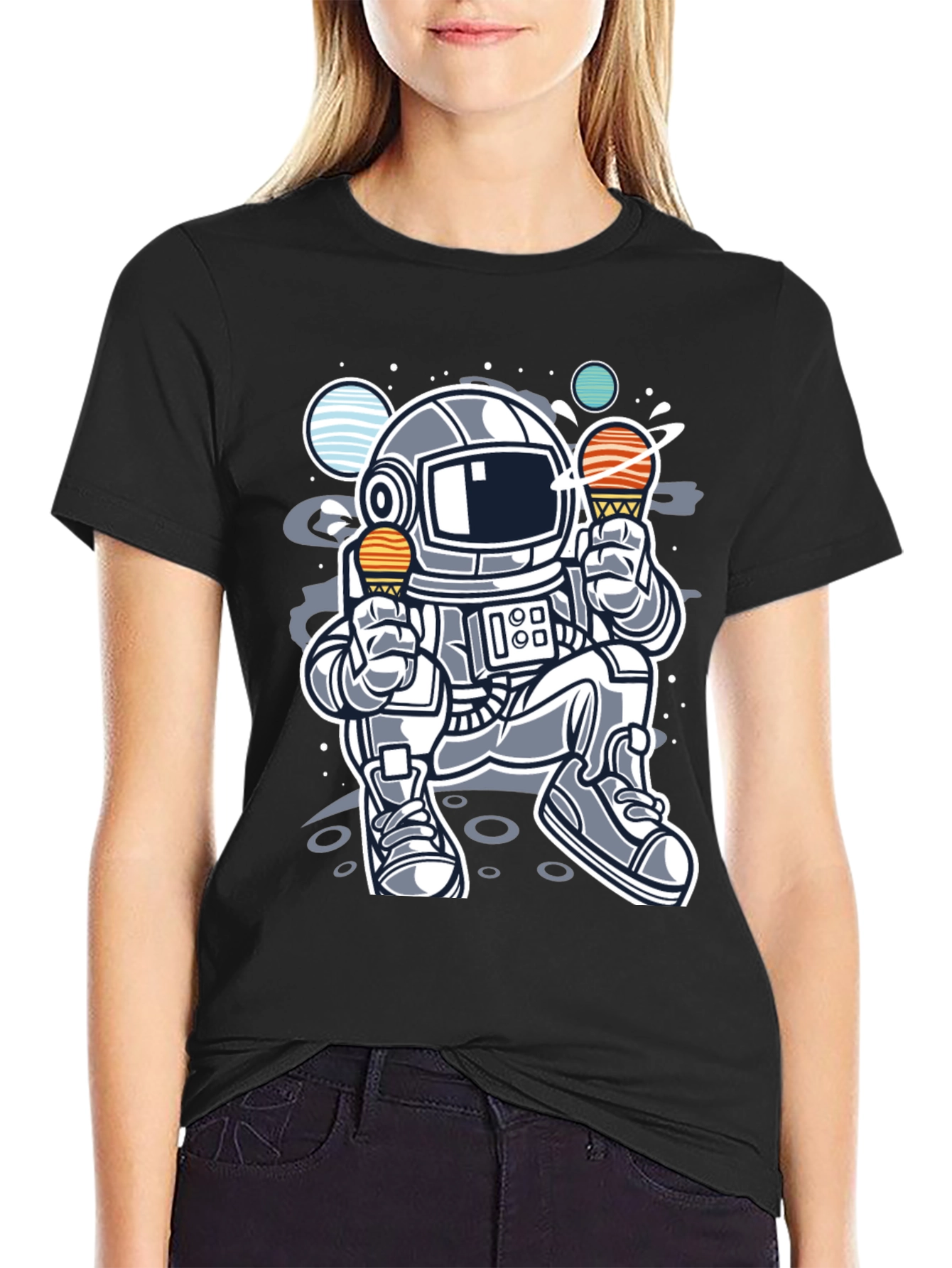 Astronaut Ice Cream T-Shirt - Space Lover Tee