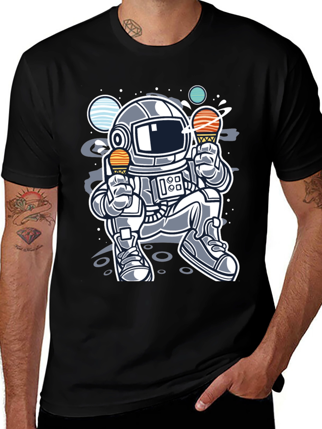 Astronaut Ice Cream T-Shirt - Space Lover Tee