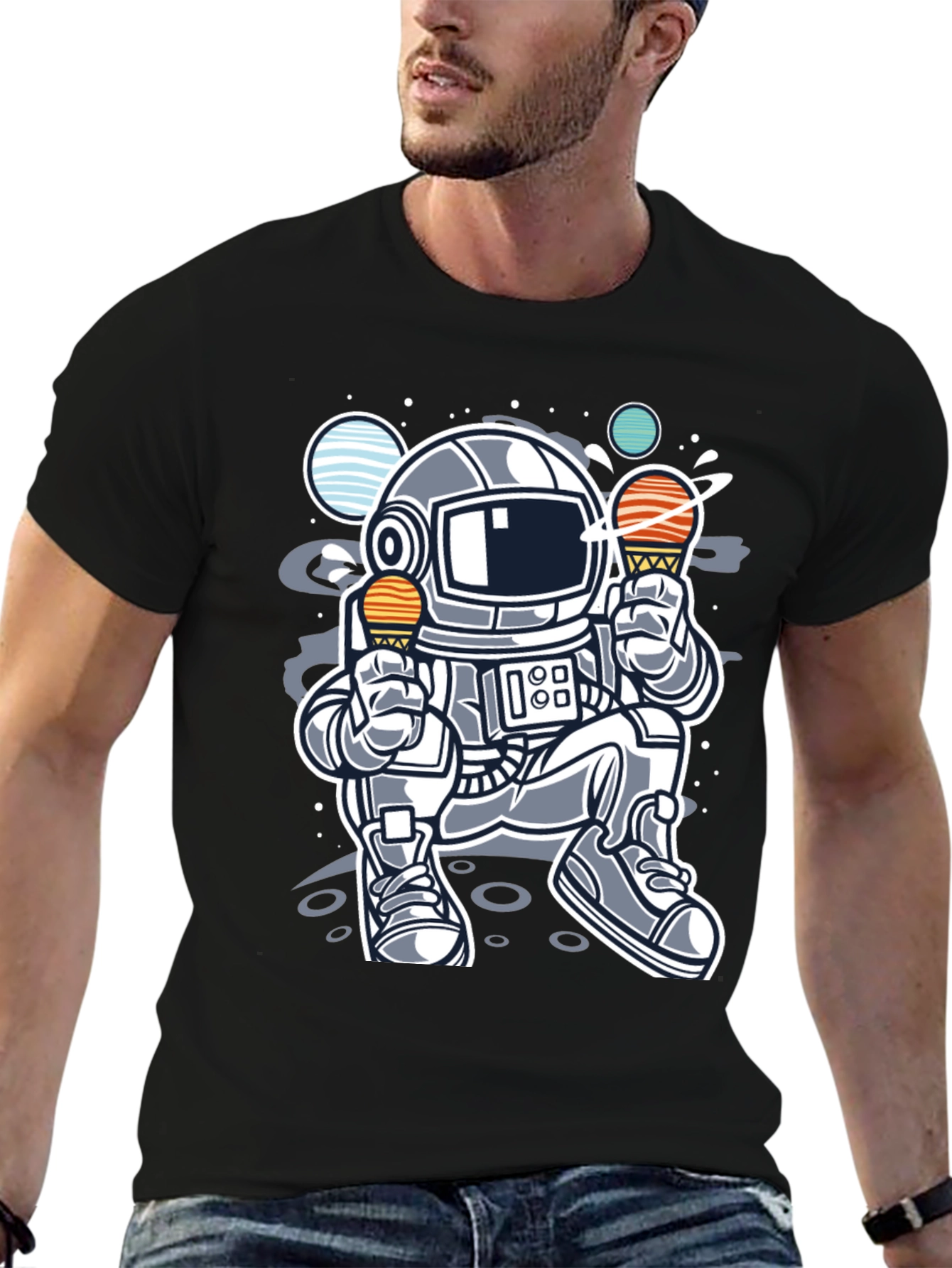 Astronaut Ice Cream T-Shirt - Space Lover Tee