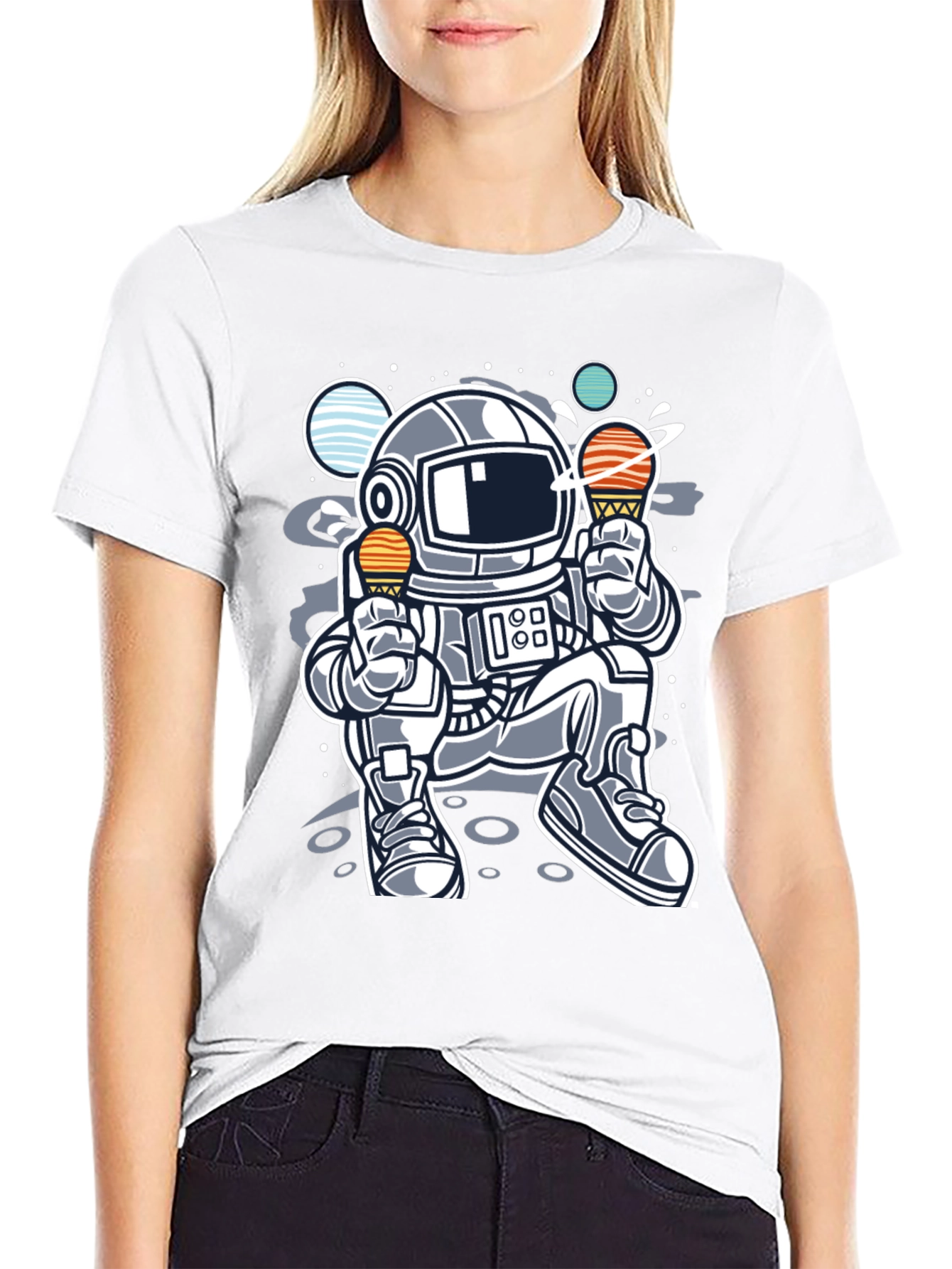 Astronaut Ice Cream T-Shirt - Space Lover Tee