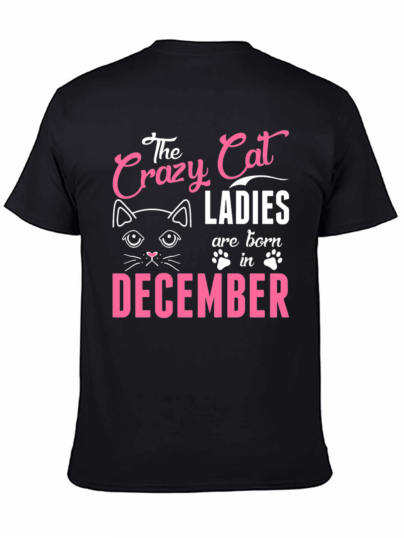 Crazy Cat Ladies December Birthday T-Shirt