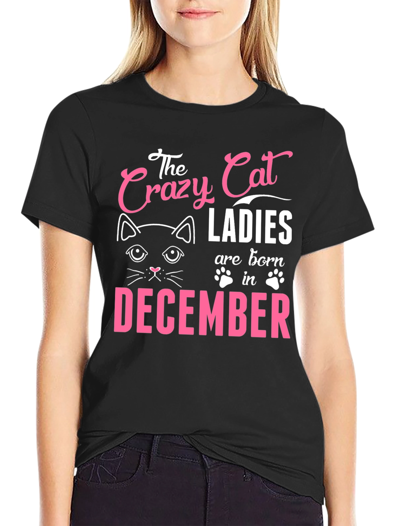 Crazy Cat Ladies December Birthday T-Shirt