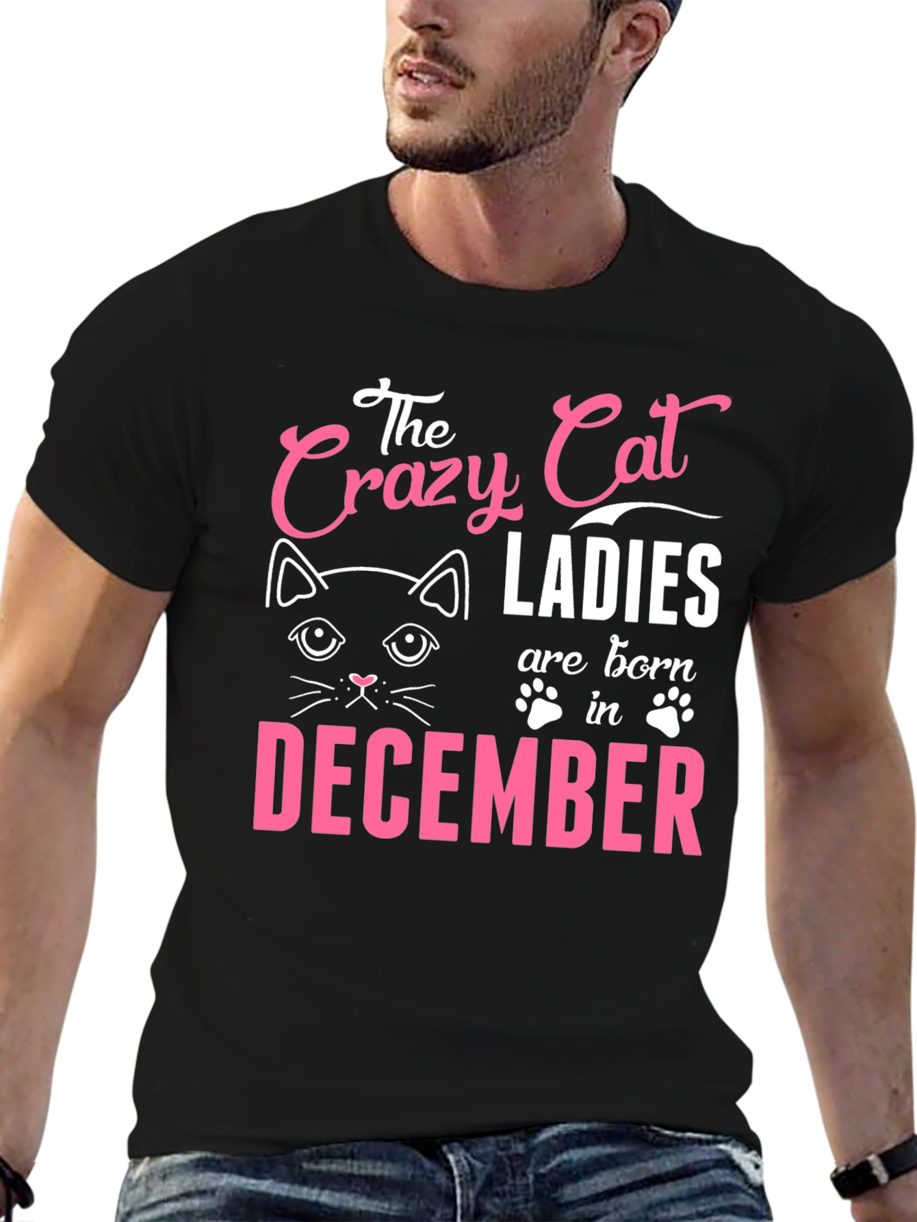 Crazy Cat Ladies December Birthday T-Shirt