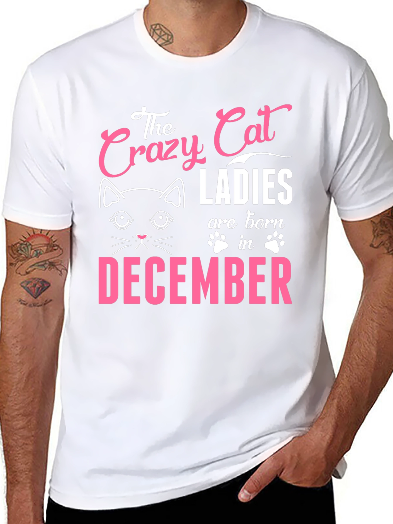 Crazy Cat Ladies December Birthday T-Shirt