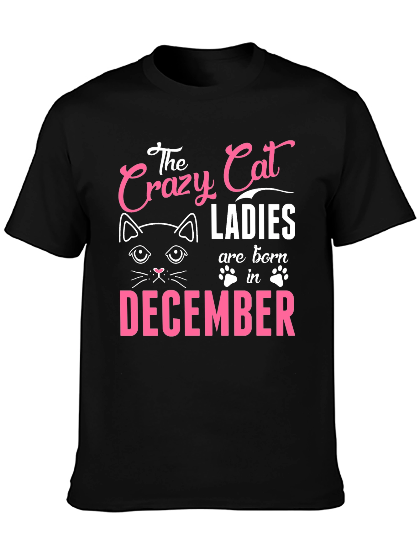 Crazy Cat Ladies December Birthday T-Shirt