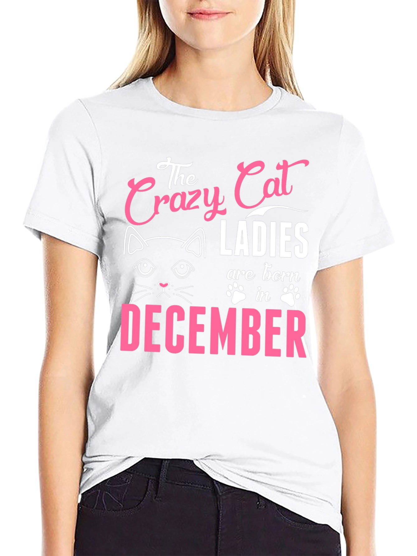 Crazy Cat Ladies December Birthday T-Shirt