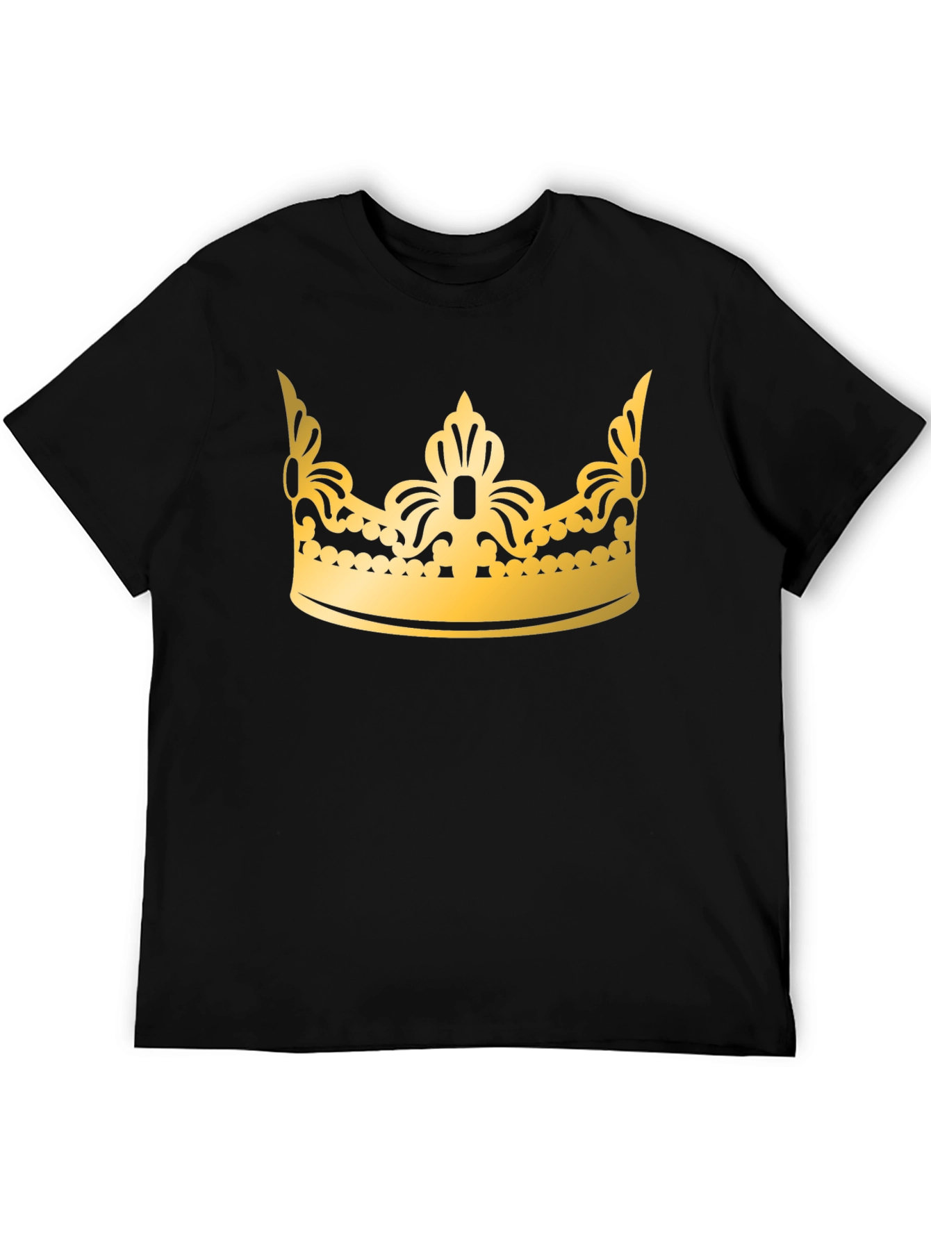 Gold Crown Graphic Black T-Shirt