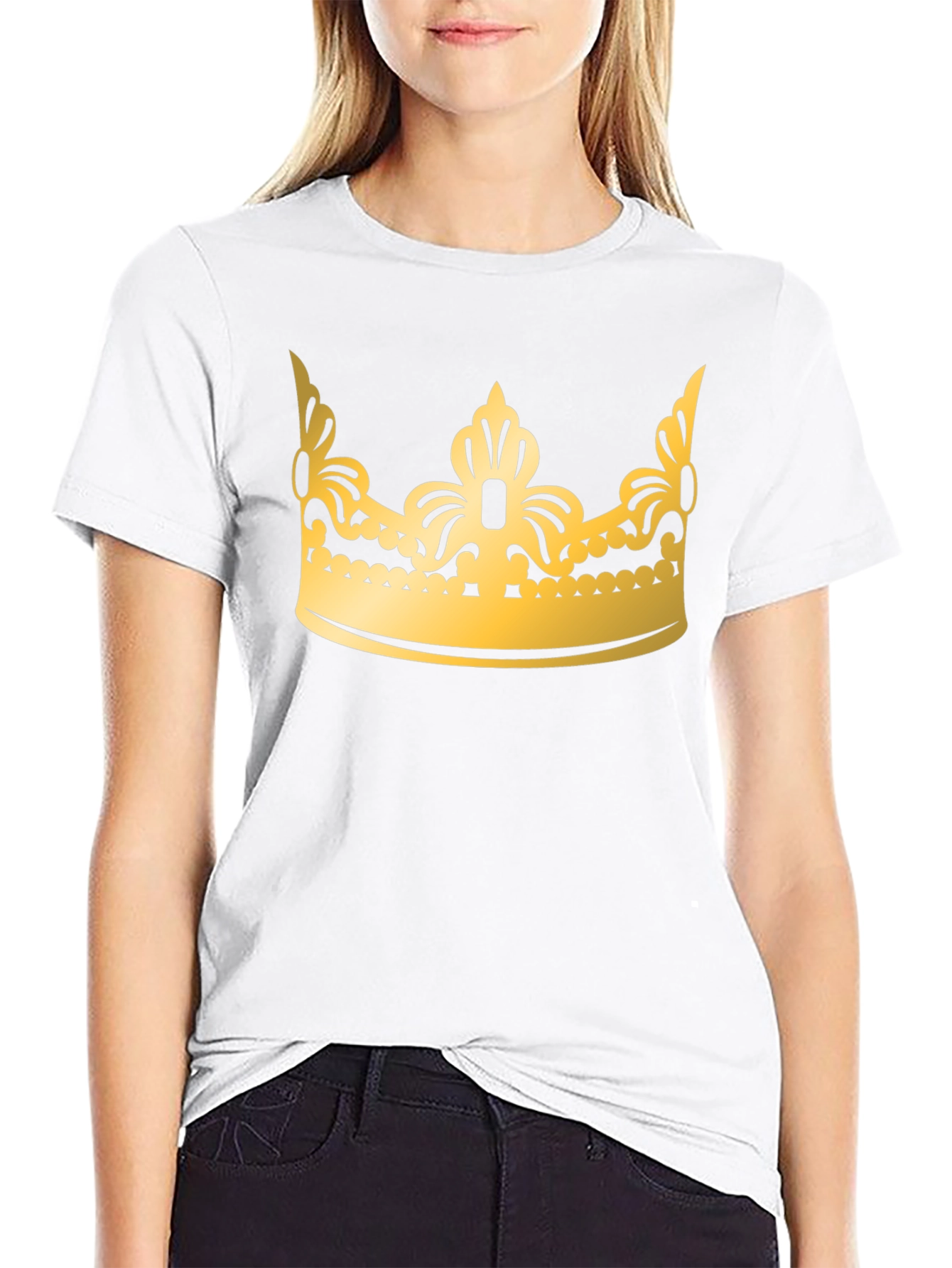 Gold Crown Graphic Black T-Shirt