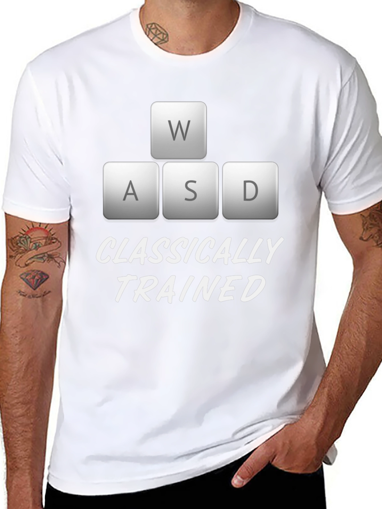 Classically Trained Gamer T-Shirt - WASD Design