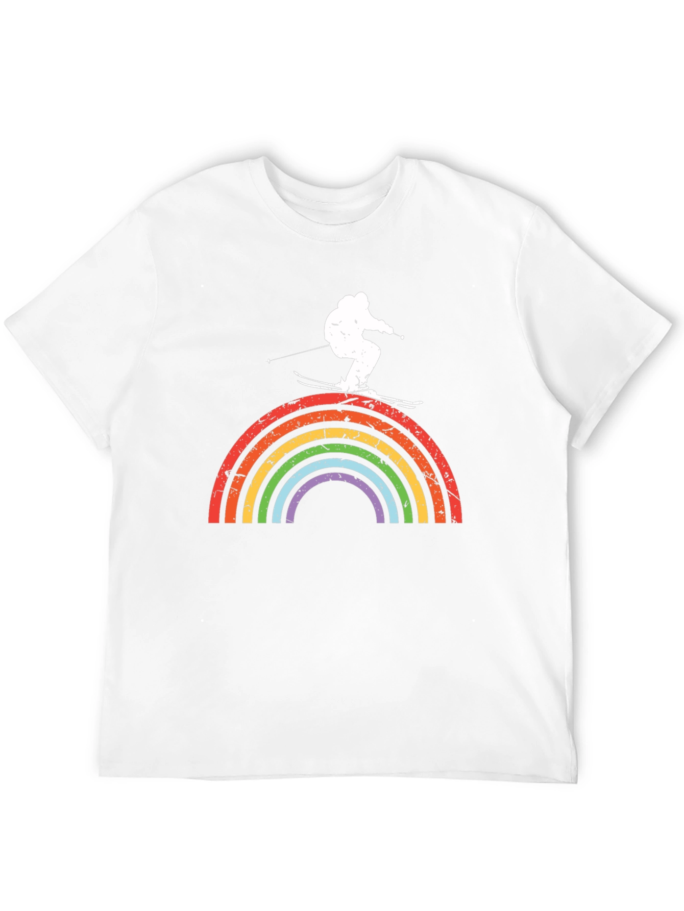 Rainbow Skiing T-Shirt