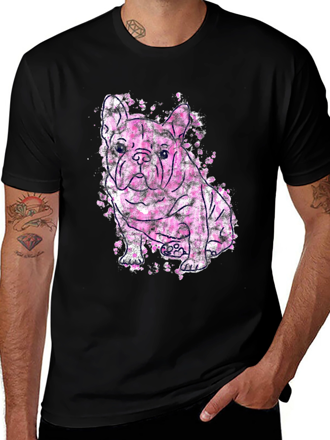 Dog Graphic Mens T-Shirt - Trendy Casual Tee