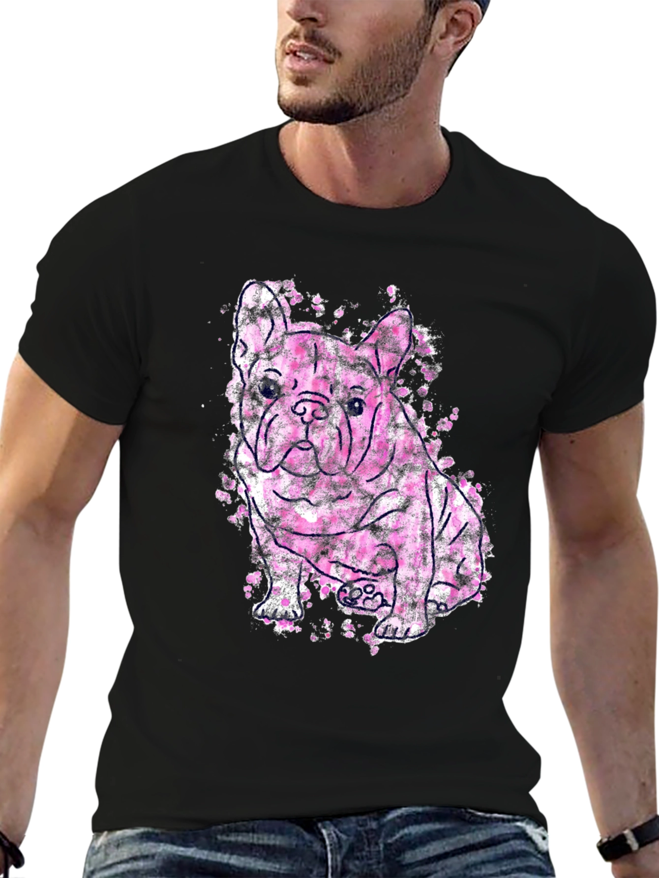 Dog Graphic Mens T-Shirt - Trendy Casual Tee