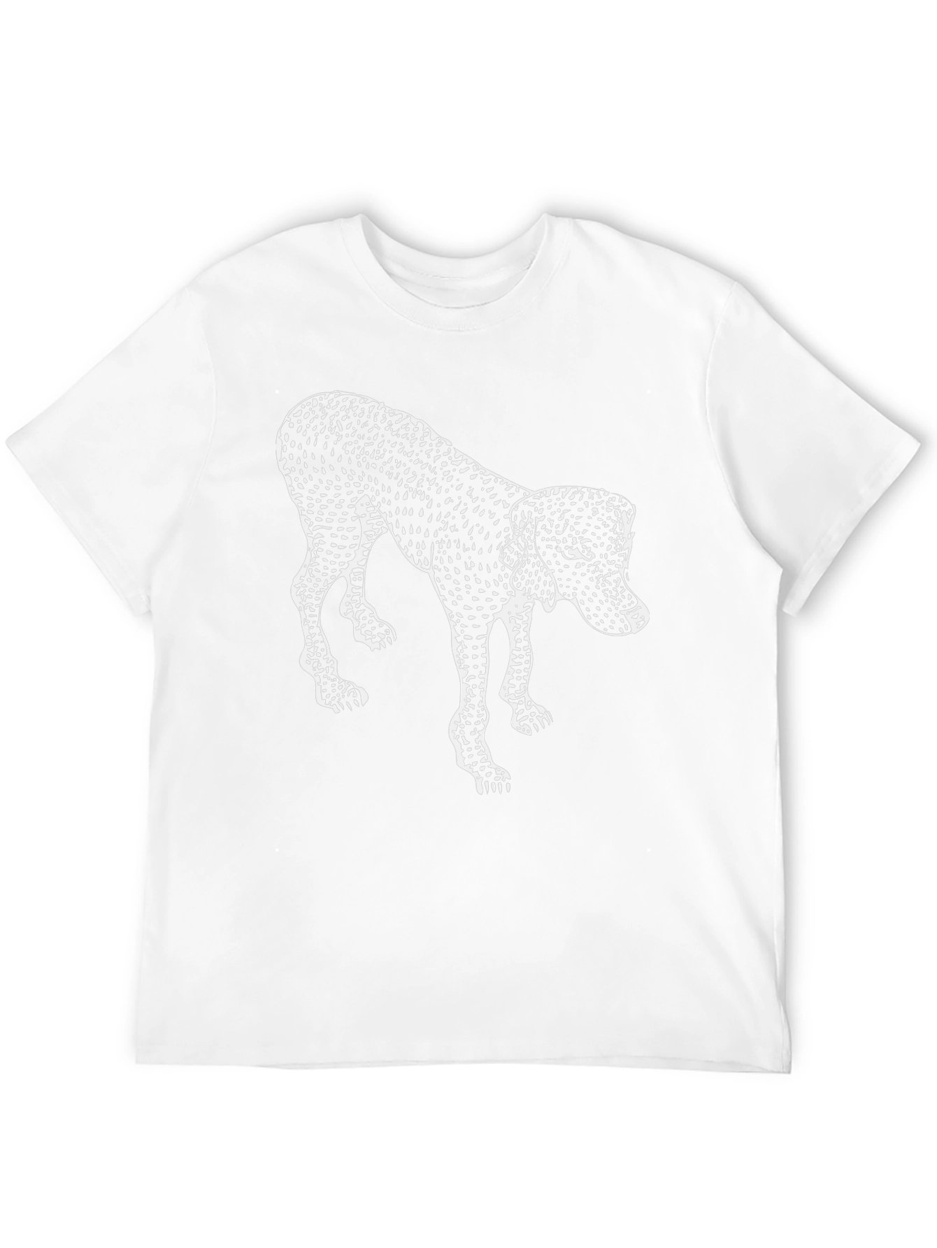 Abstract Dog Print Black T-Shirt