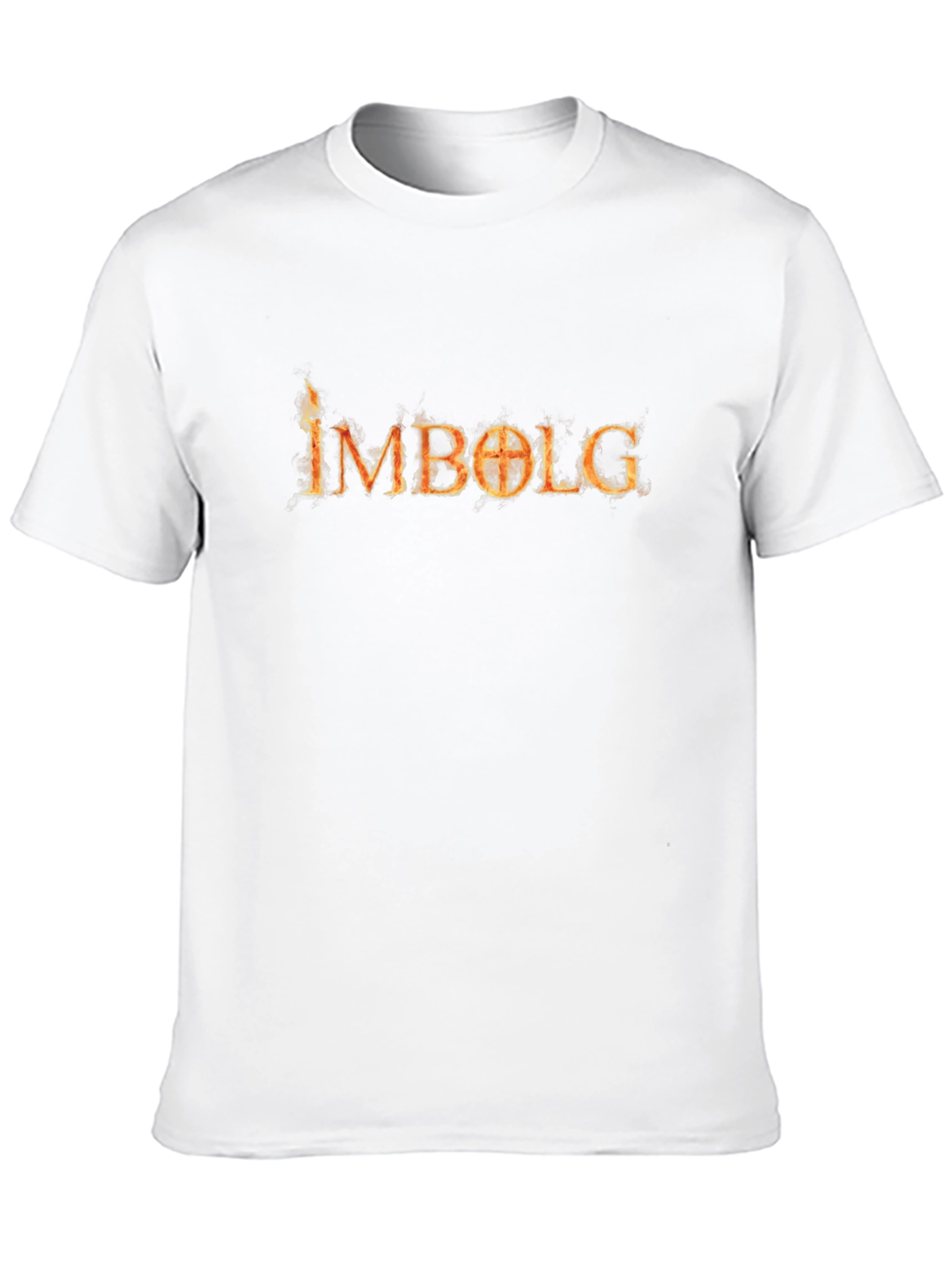 Imbolg Fire Text Graphic T-Shirt - Black