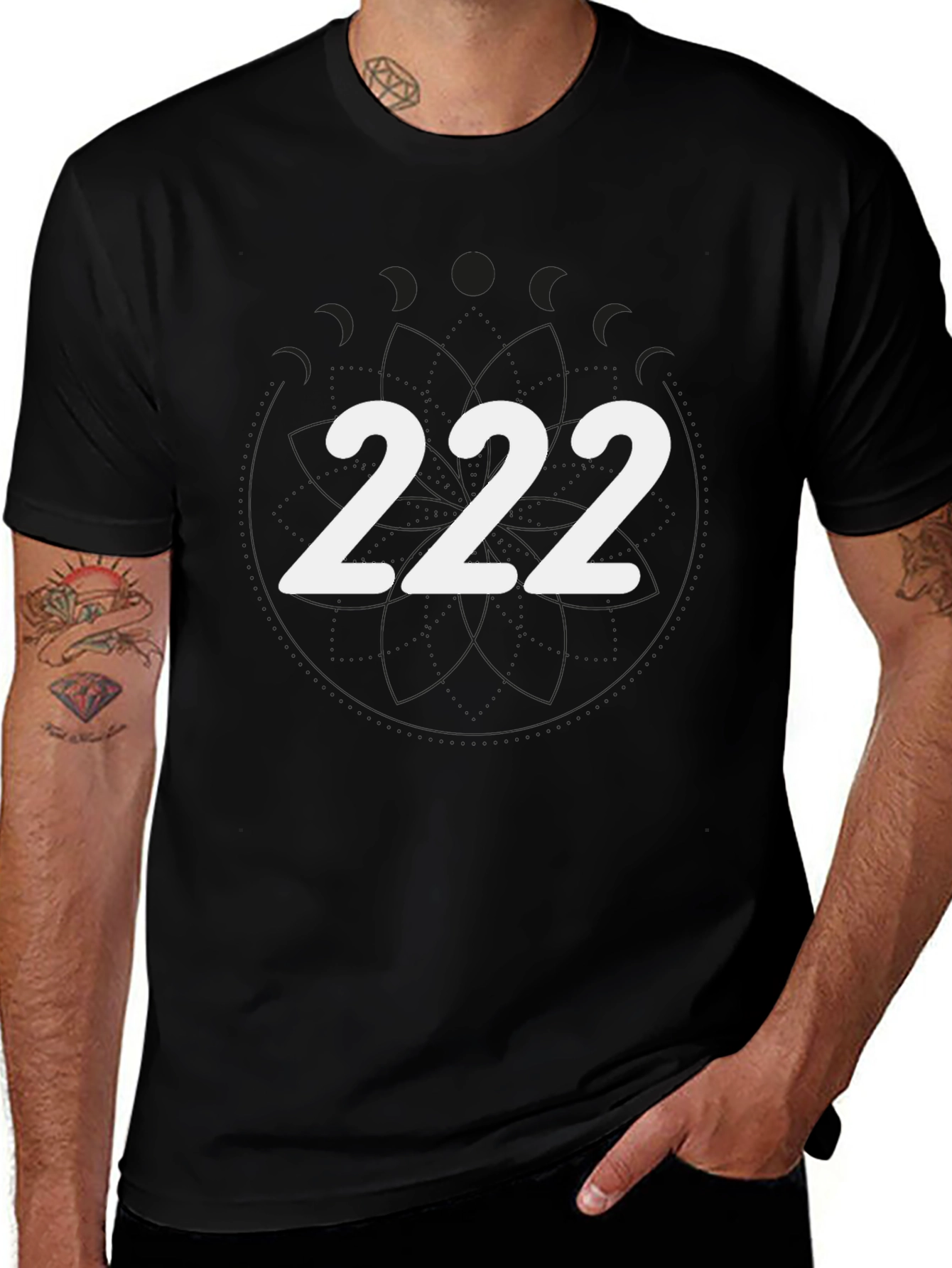 222 Graphic Tee - Soft Cotton Crew Neck T-Shirt