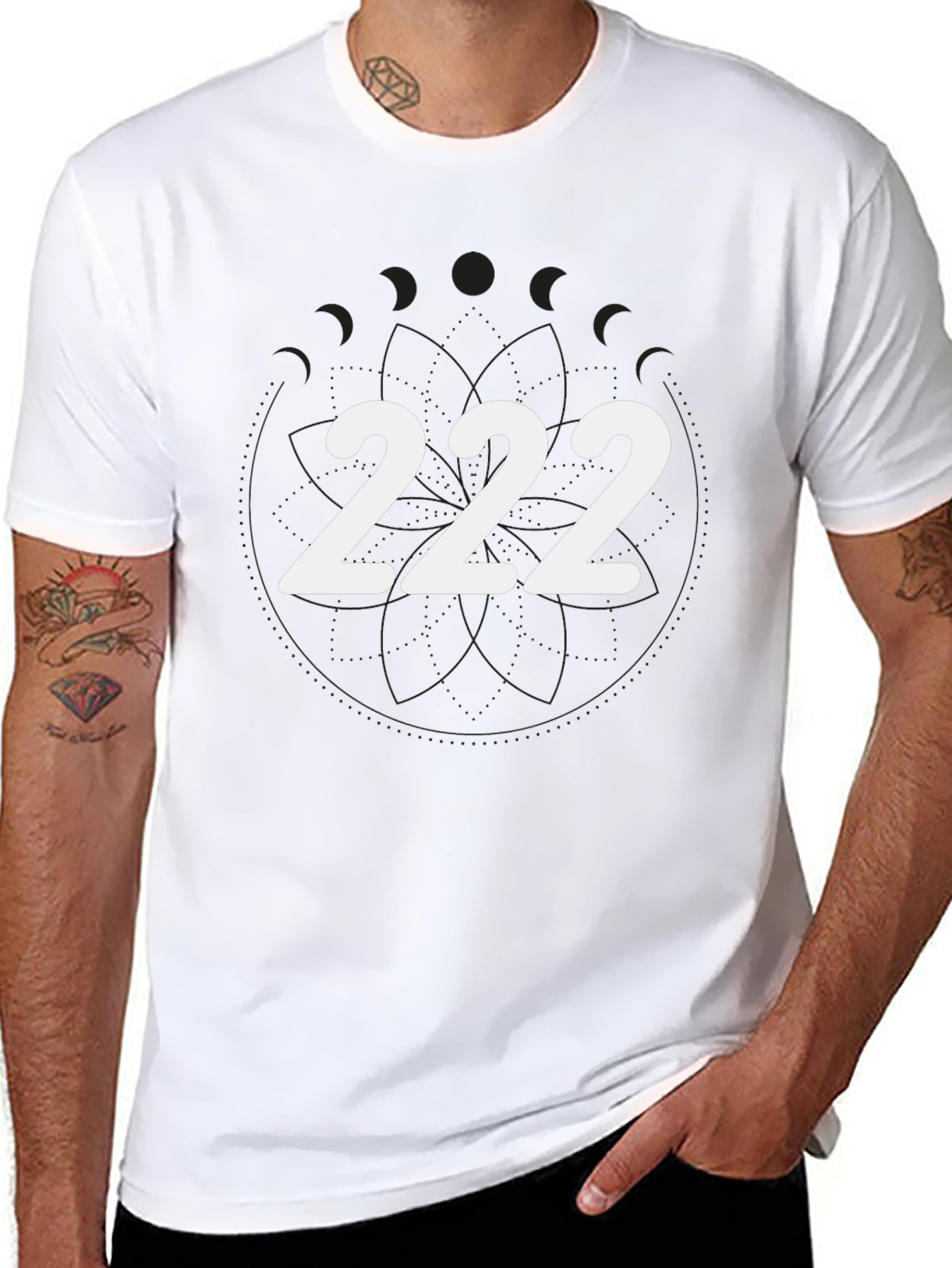 222 Graphic Tee - Soft Cotton Crew Neck T-Shirt