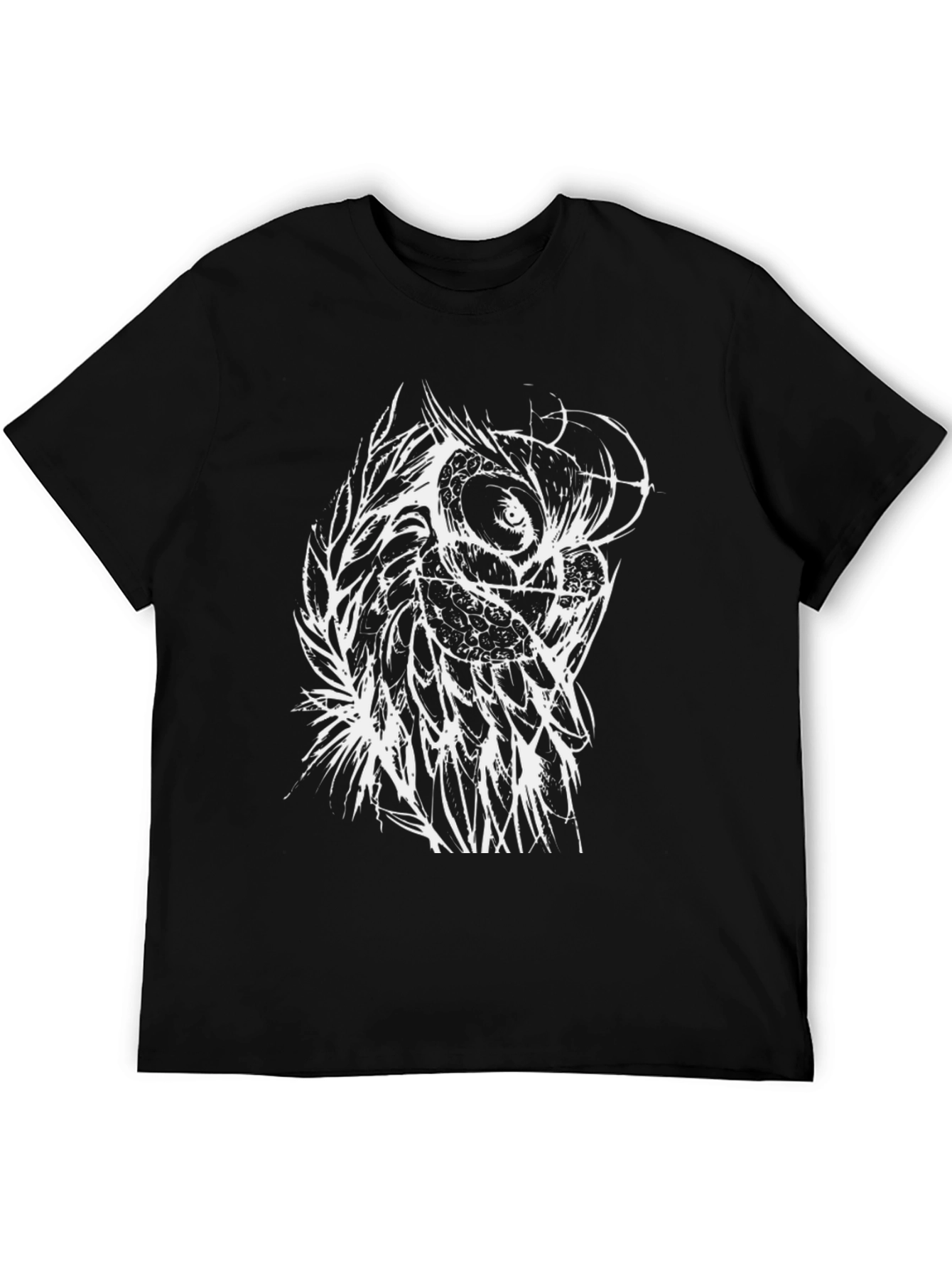 Owl Graphic Black T-Shirt - Unique Design