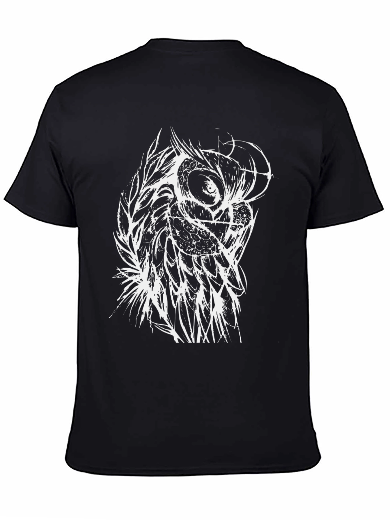 Owl Graphic Black T-Shirt - Unique Design