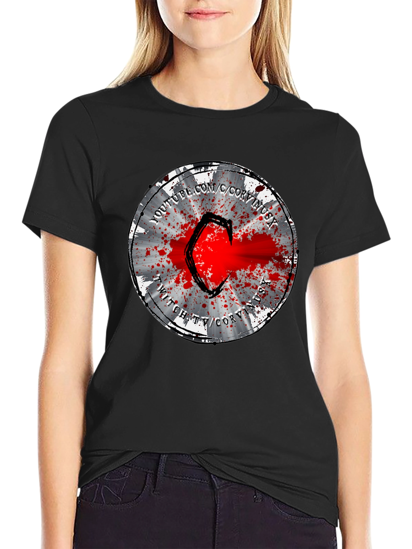 CoryxKenshin T-Shirt - Samurai Splatter Design