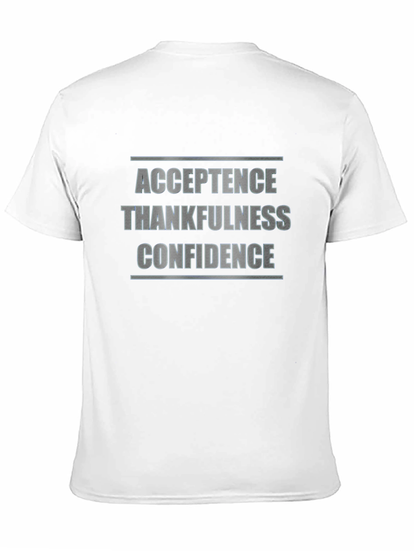 Acceptance Thankfulness Confidence Black T-Shirt
