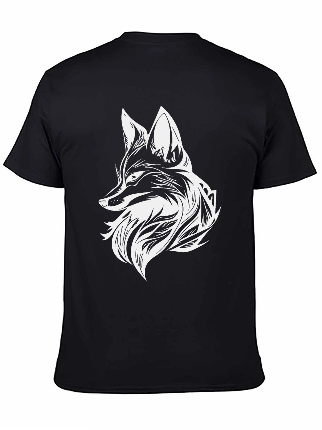 Fox Head Graphic Tee - Stylish Black T-Shirt