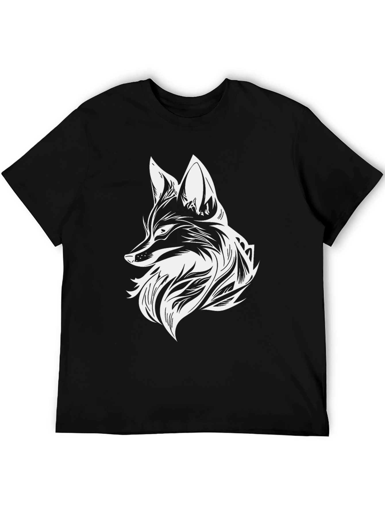 Fox Head Graphic Tee - Stylish Black T-Shirt