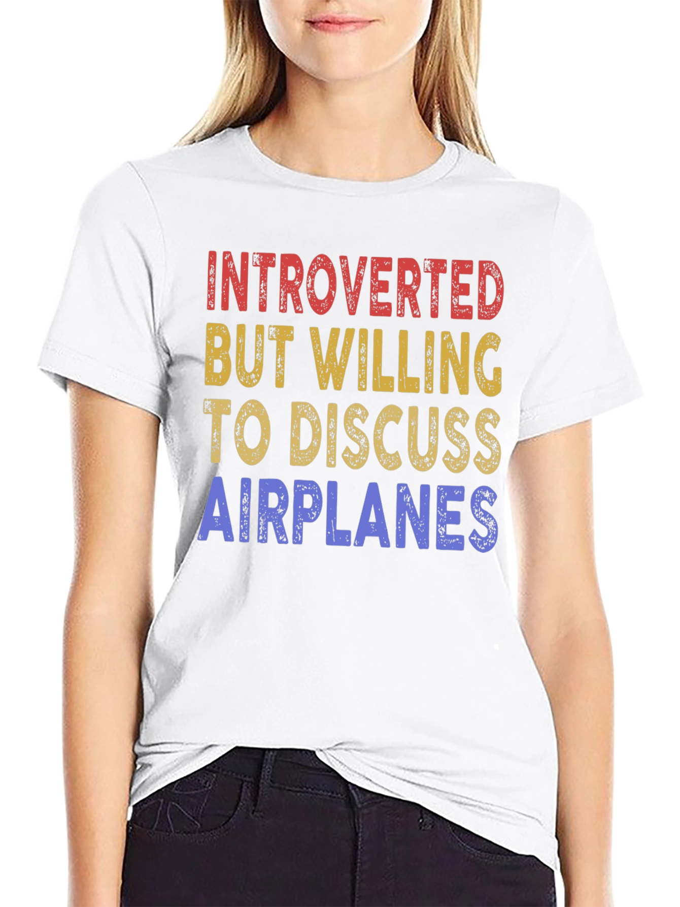 Introverted Airplane Enthusiast Graphic Tee