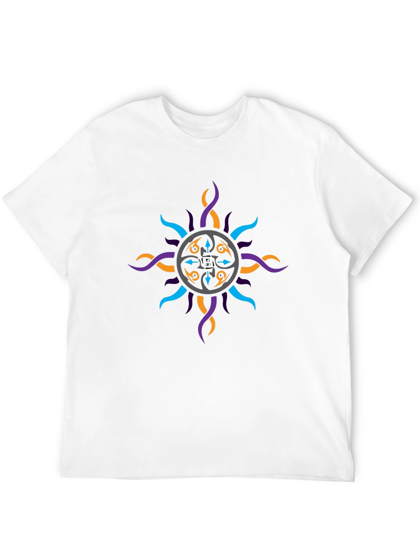 Graphic Print Mens Black T-Shirt