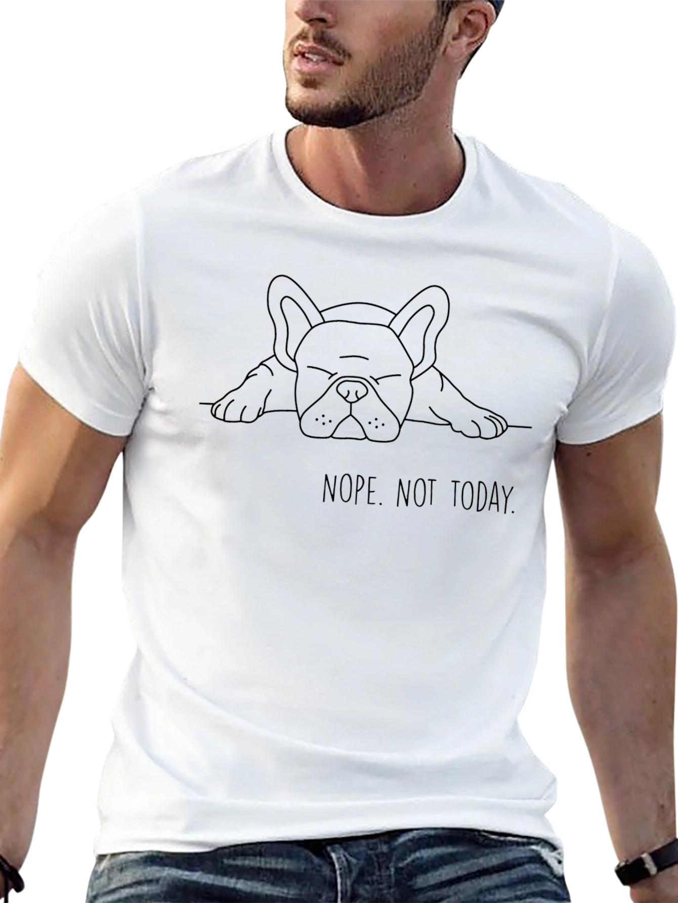 Nope Not Today Dog Graphic T-Shirt