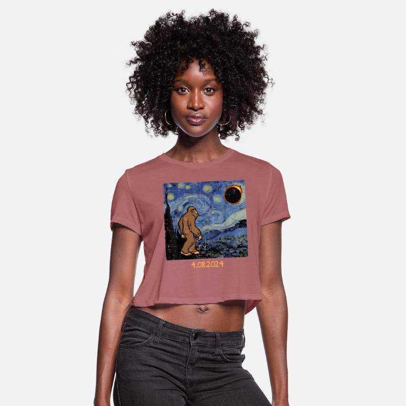Solar Eclipse Bigfoot Starry Night Sasquatch
