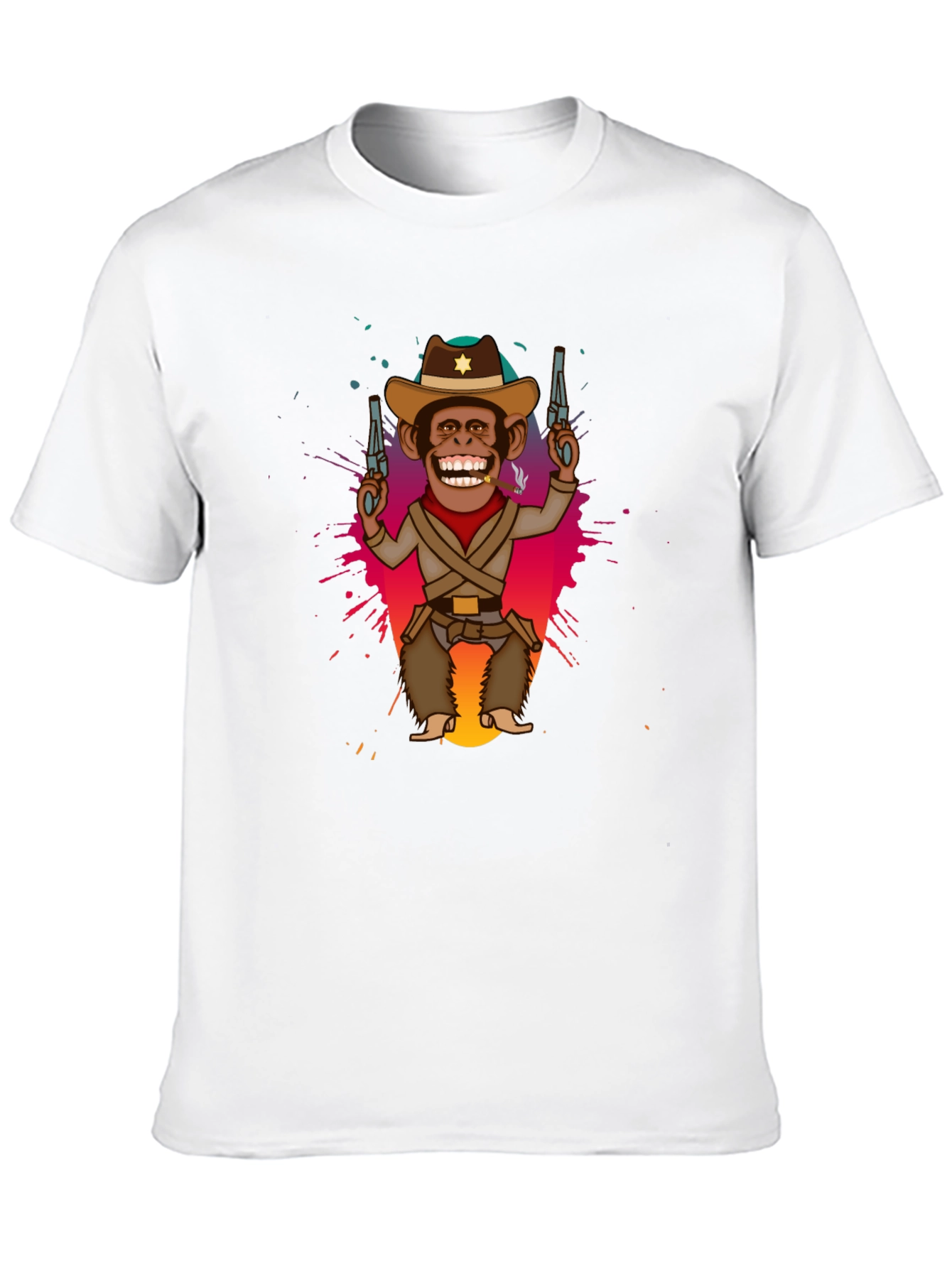Cowboy Monkey Graphic T-Shirt